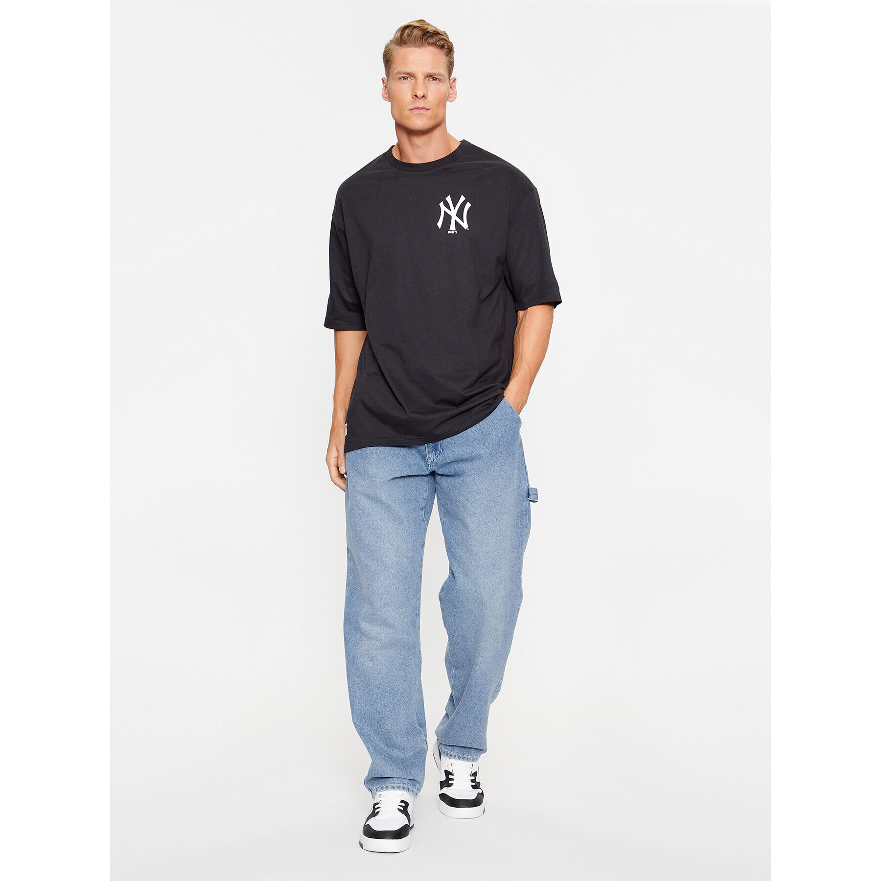 New Era Tricou MLB Essentials Lc Neyyan 60416723 Negru Loose Fit - Pled.ro