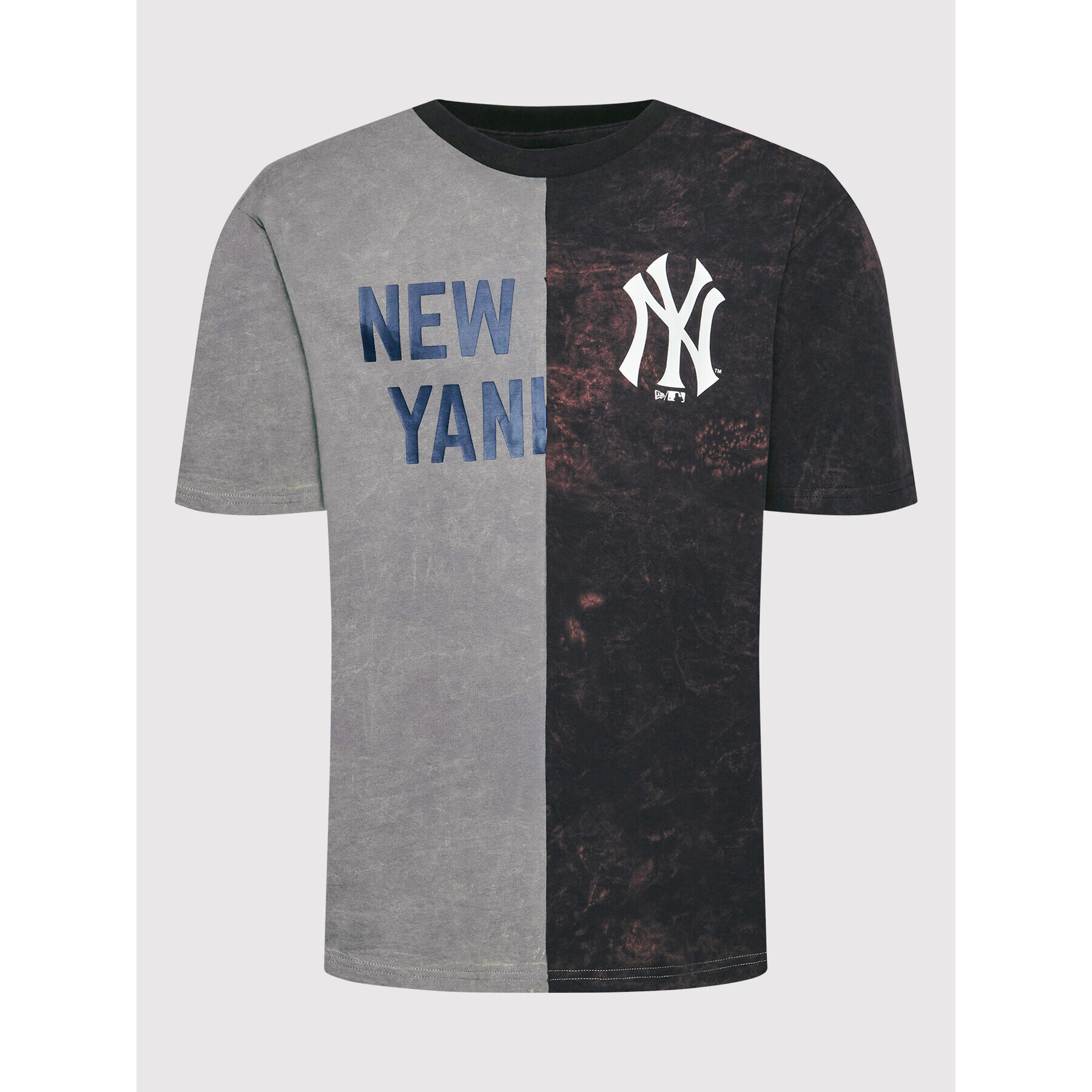 New Era Tricou New York Yankees Split Graphic 13083854 Gri Regular Fit - Pled.ro