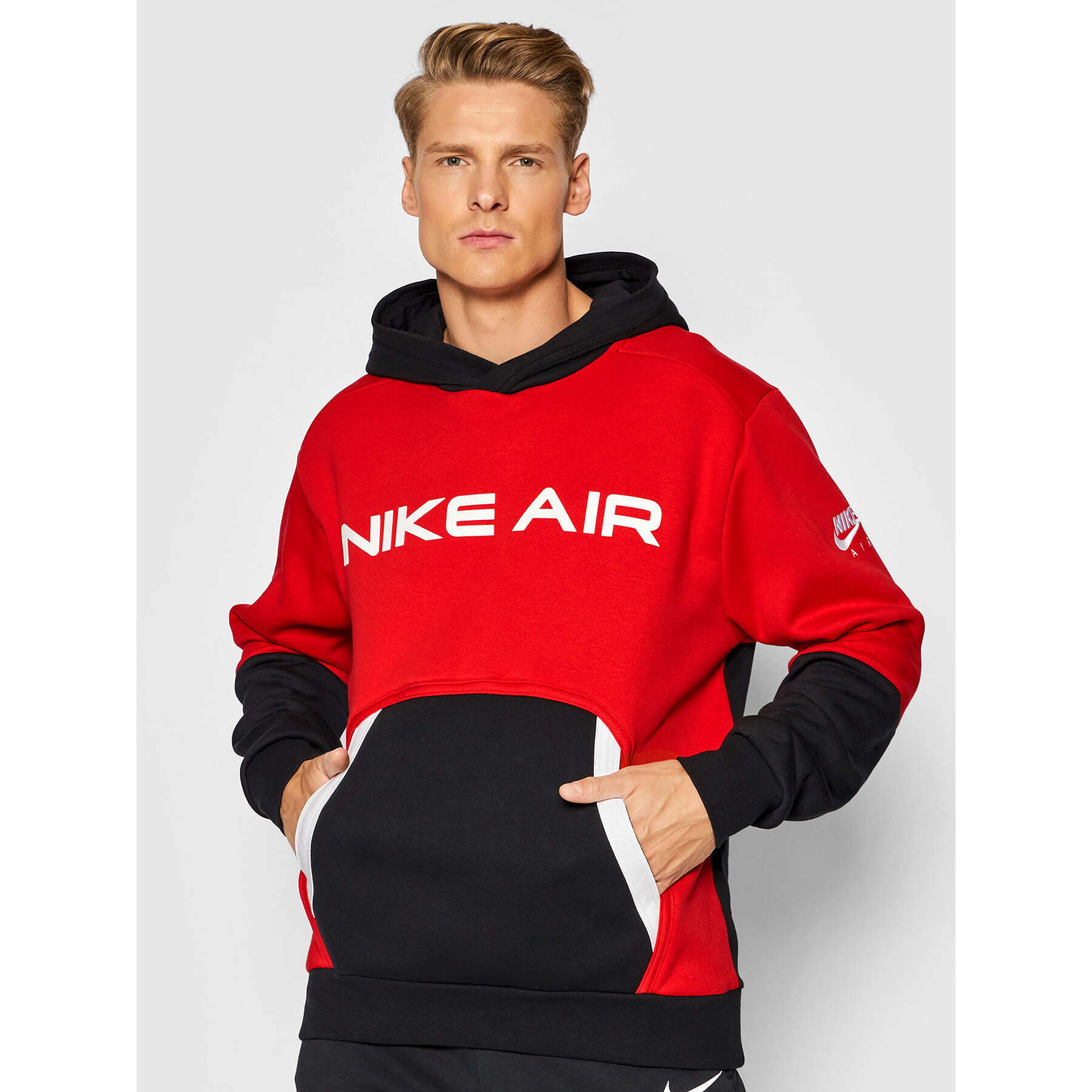 Nike Bluză Air Pullover DA0212 Roșu Standard Fit - Pled.ro