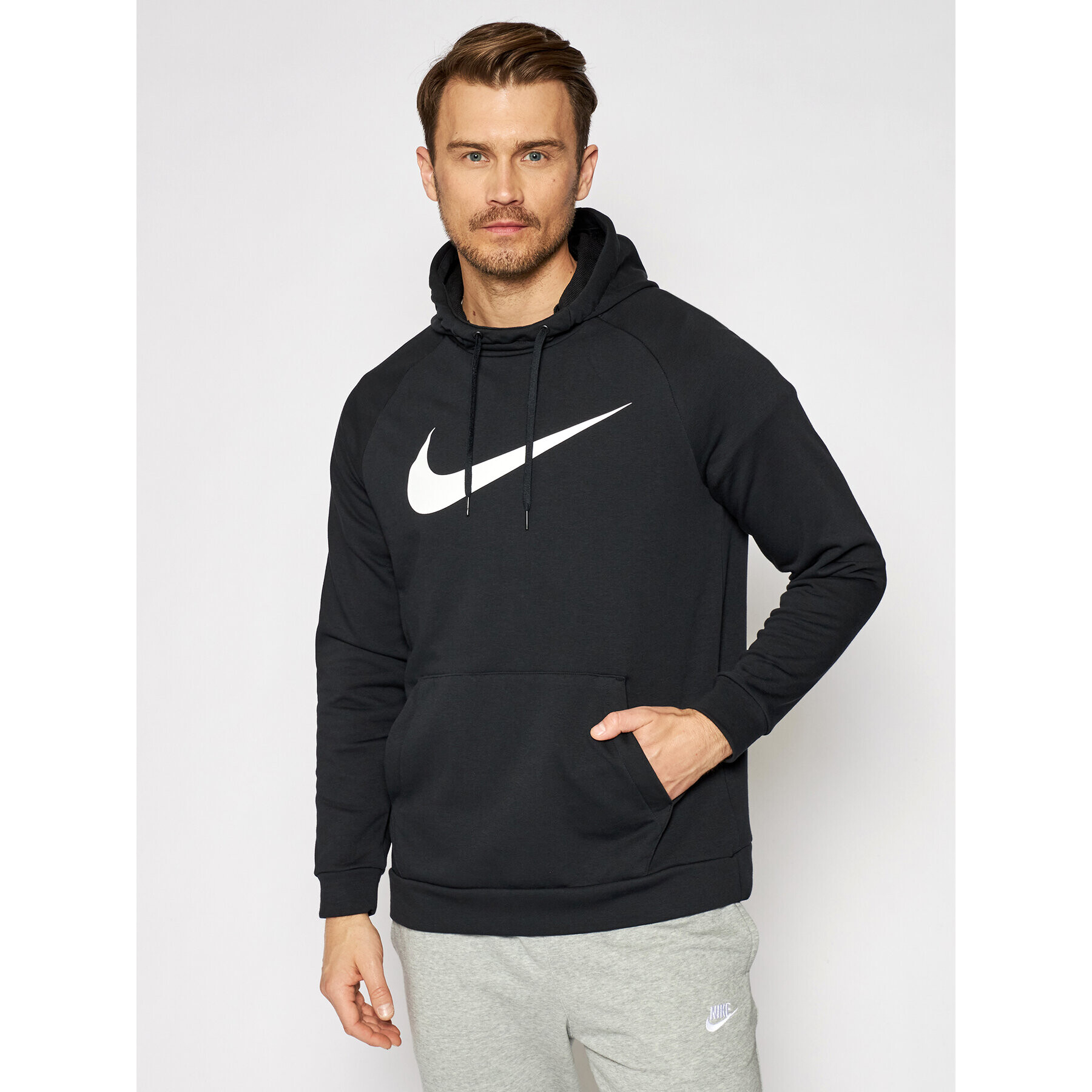 Nike Bluză Dri-Fit Swoosh CZ2425 Negru Standard Fit - Pled.ro