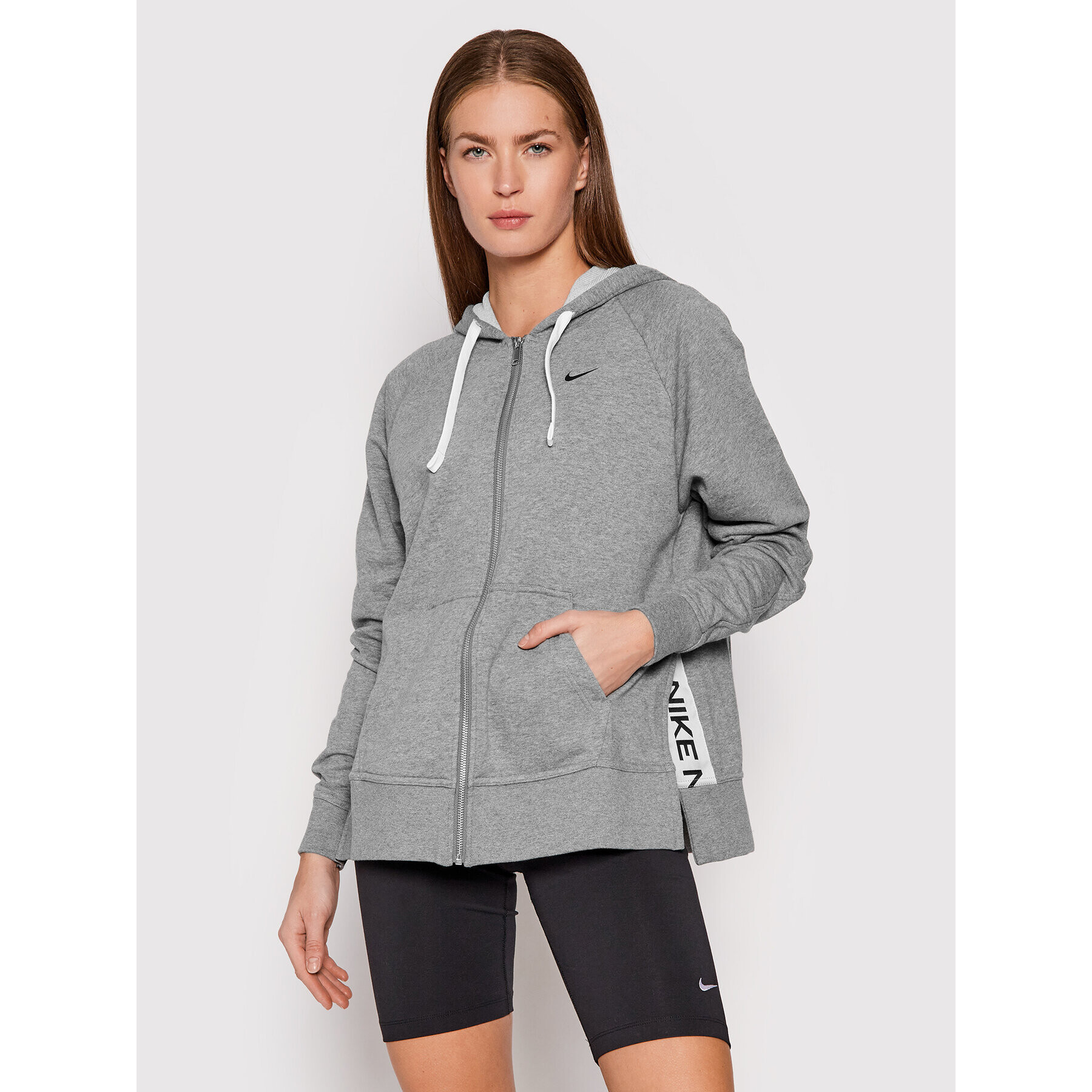 Nike Bluză Dri-Fit CU7009 Gri Loose Fit - Pled.ro