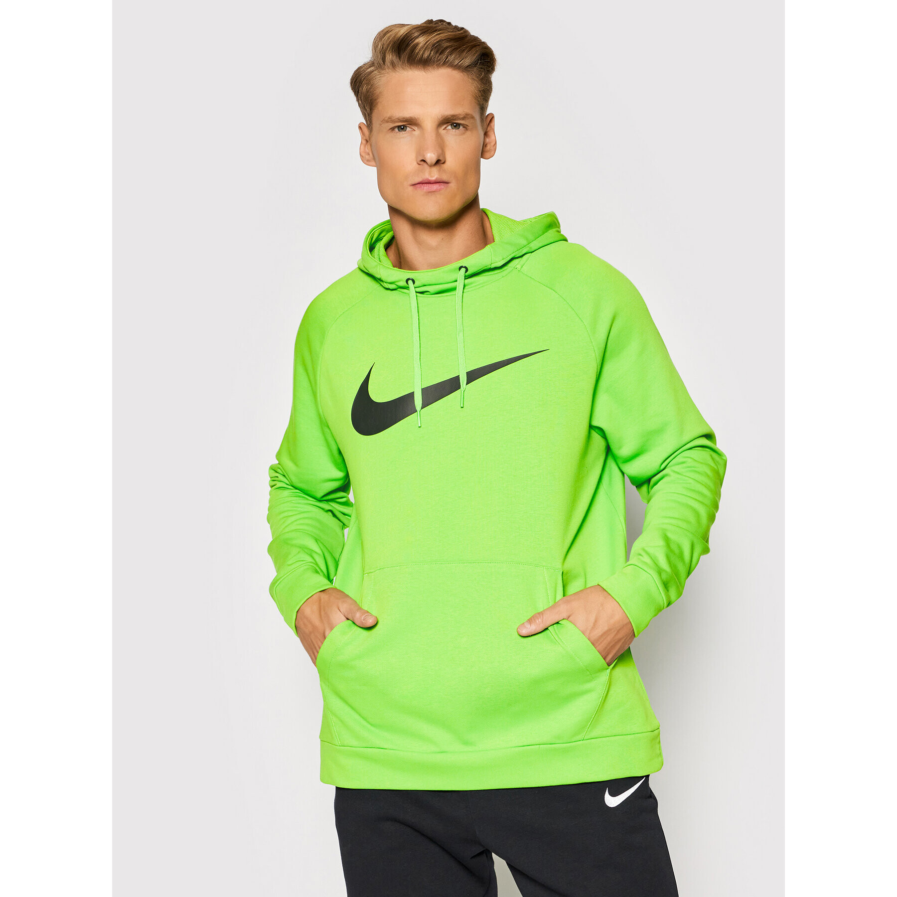 Nike Bluză Dri-Fit Swoosh CZ2425 Verde Standard Fit - Pled.ro