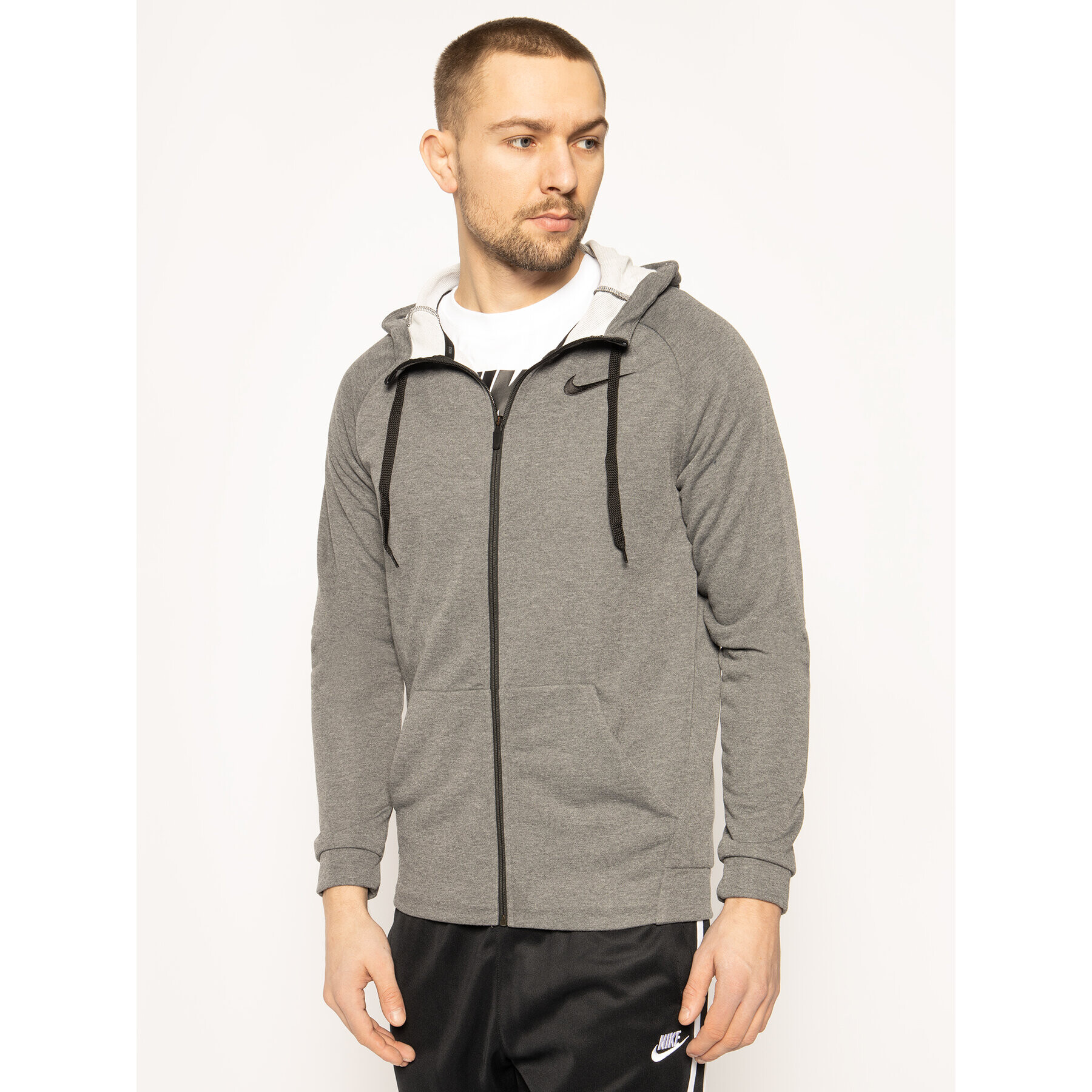 Nike Bluză Dry Hoodie Fz Fleece 860465 Gri Standard Fit - Pled.ro