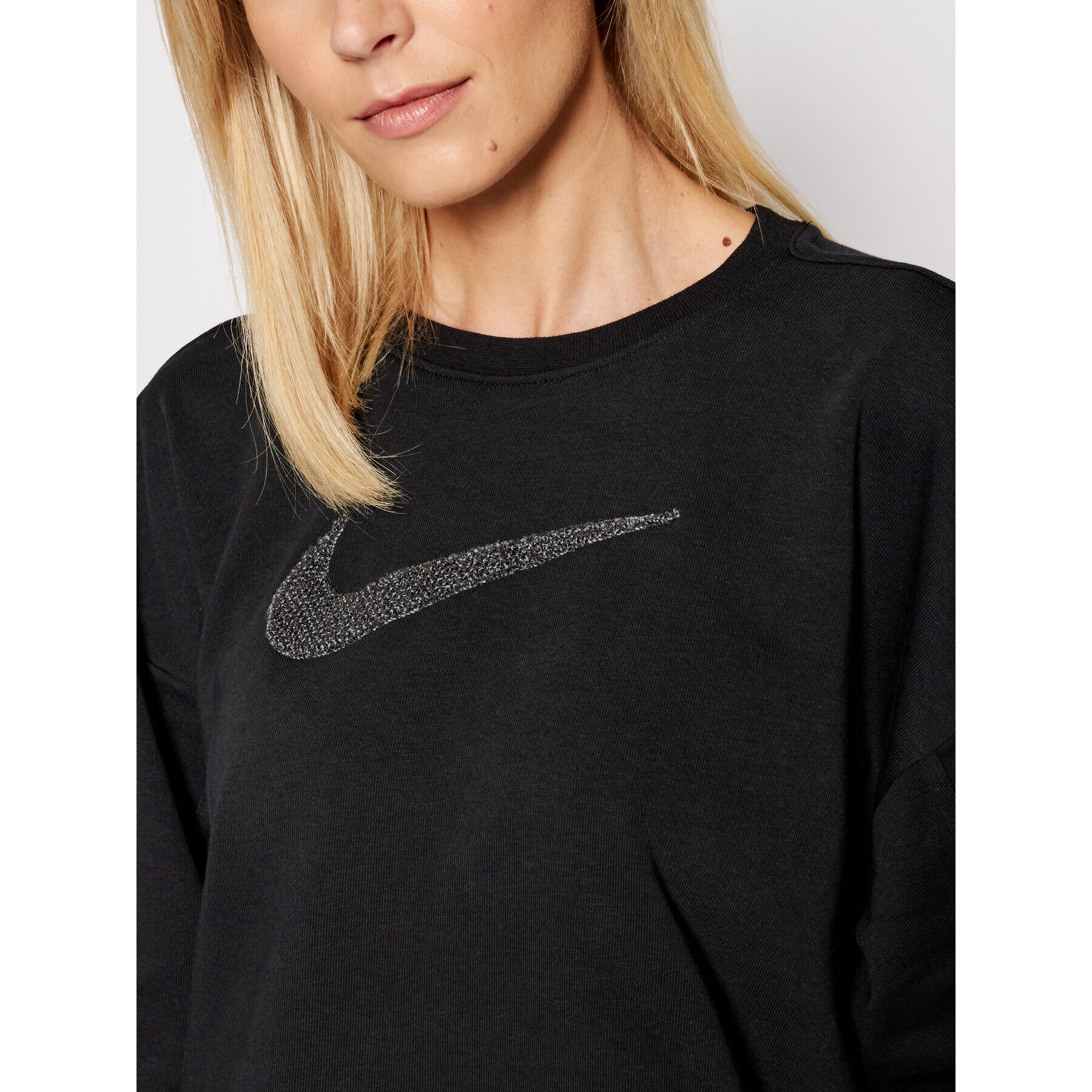 Nike Bluză Get Fit CU5506 Negru Oversize - Pled.ro