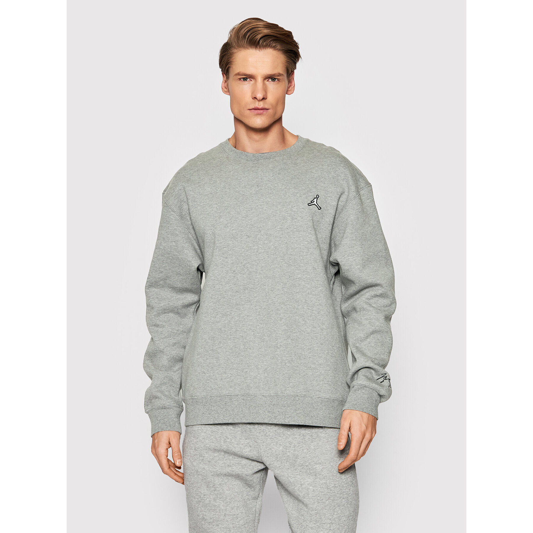 Nike Bluză Jordan Essentials DN7954 Gri Relaxed Fit - Pled.ro