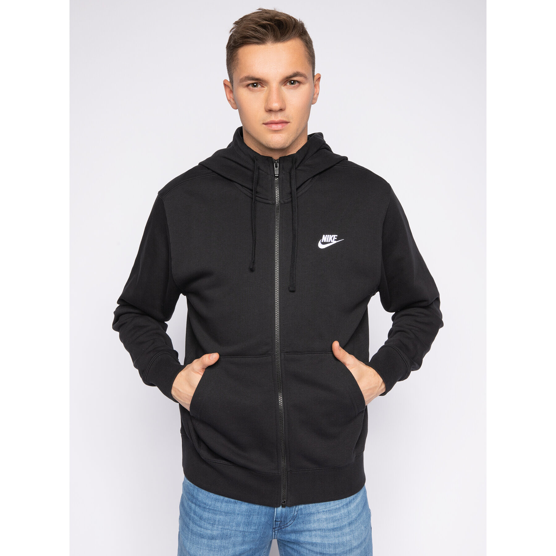 Nike Bluză Sportswear Club BV2648 Negru Standard Fit - Pled.ro