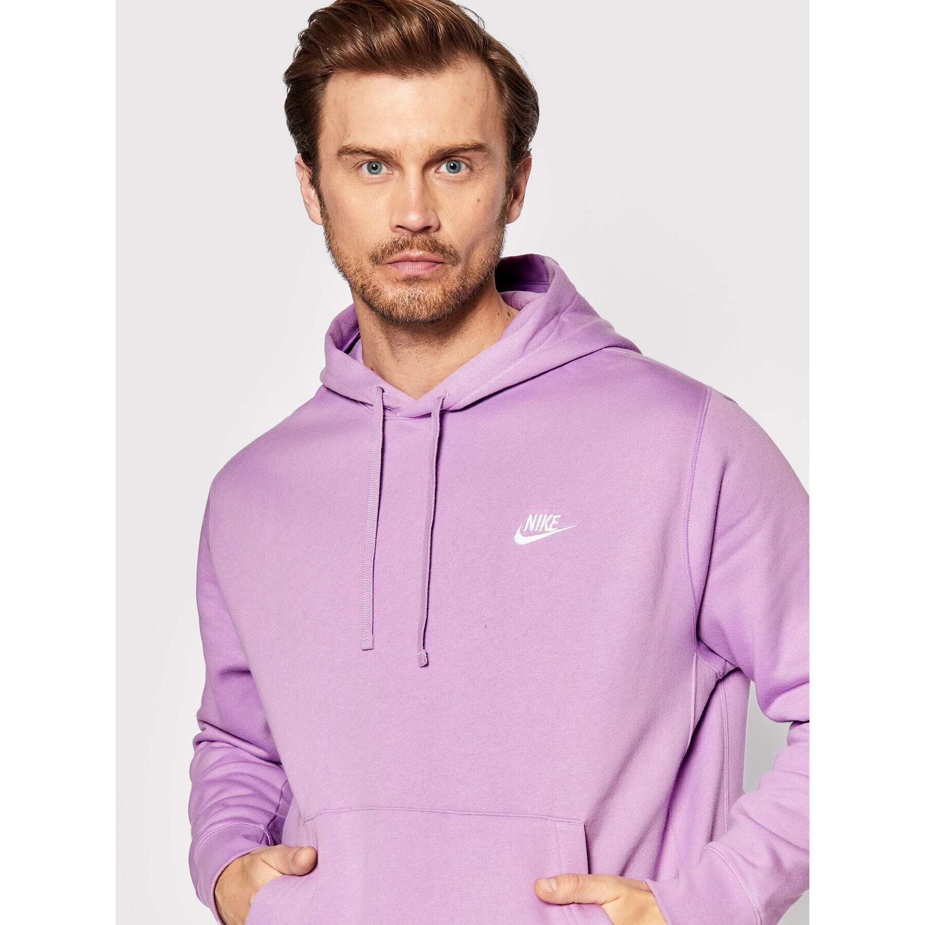 Nike Bluză Sportswear Club BV2654 Violet Regular Fit - Pled.ro