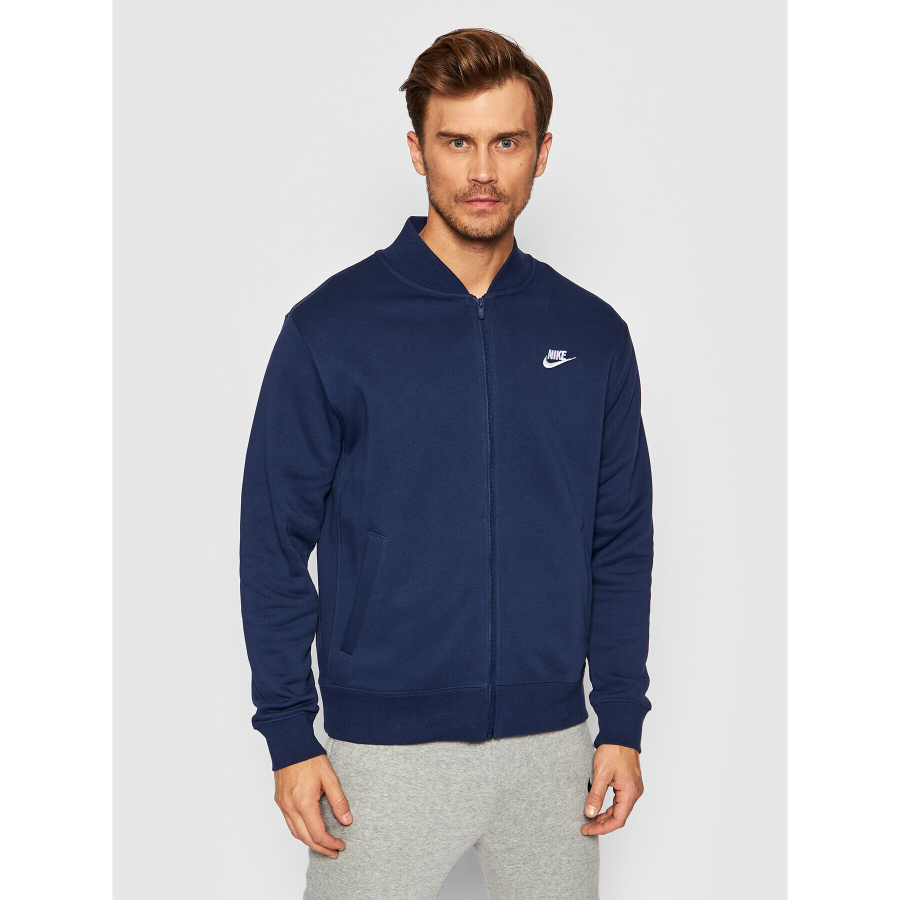 Nike Bluză Sportswear Club BV2686 Bleumarin Standard Fit - Pled.ro