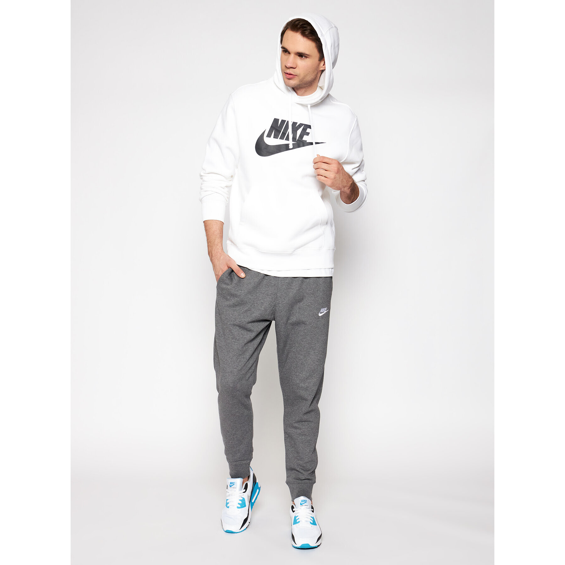 Nike Bluză Sportswear Club BV2973 Alb Standard Fit - Pled.ro