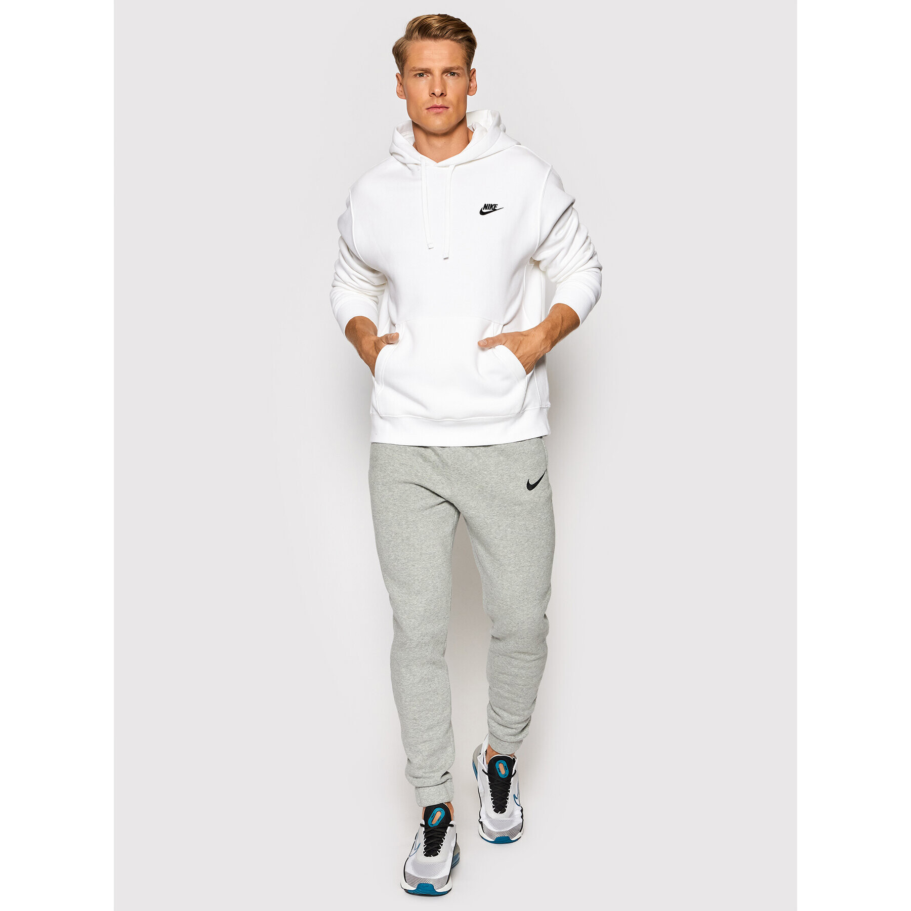 Nike Bluză Sportswear Club Fleece BV2854 Alb Standard Fit - Pled.ro