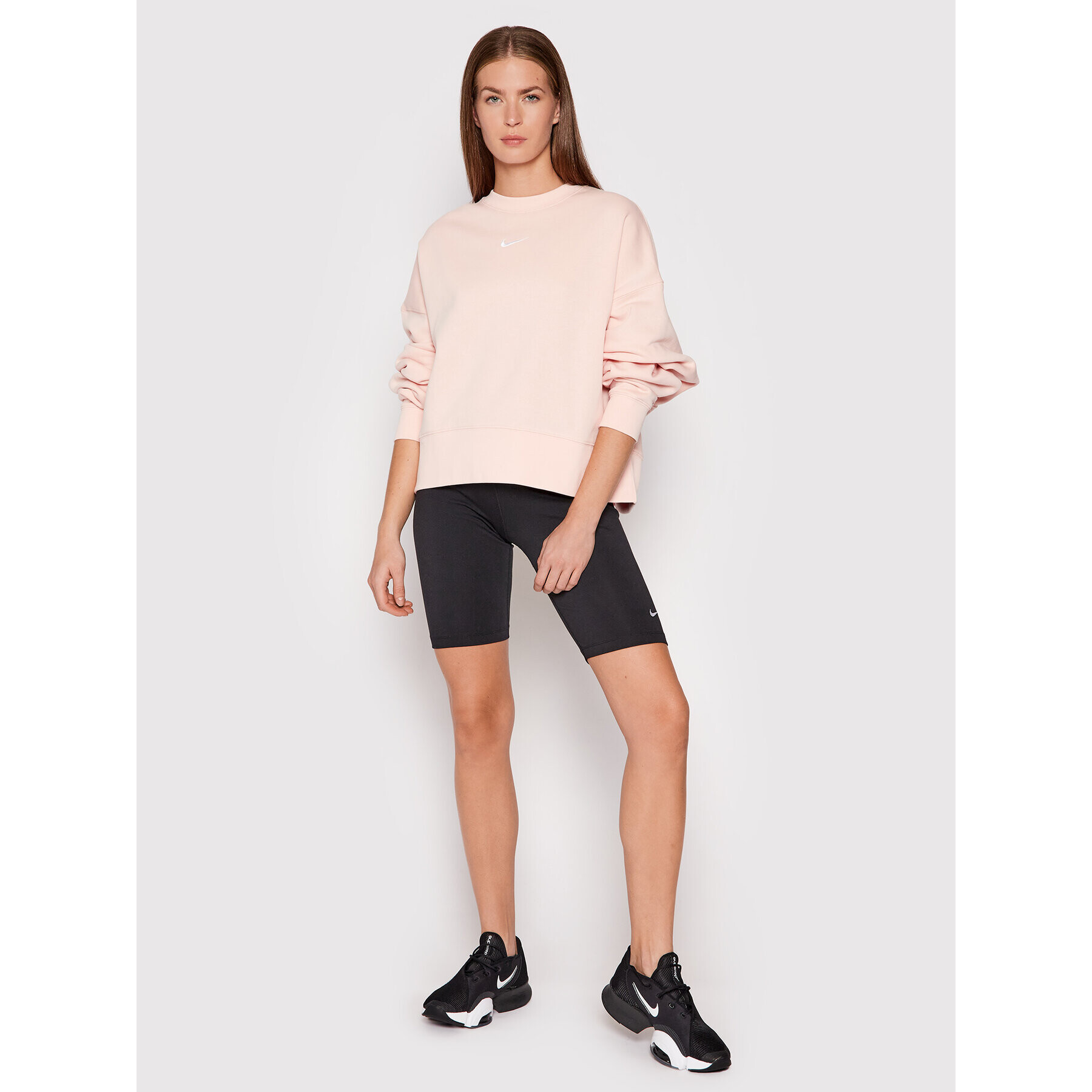 Nike Bluză Sportswear Collection Essentials DJ7665 Roz Oversize - Pled.ro