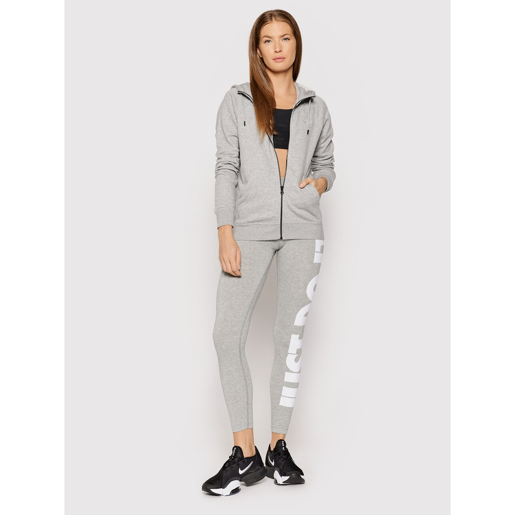 Nike Bluză Sportswear Essential BV4122 Gri Standard Fit - Pled.ro