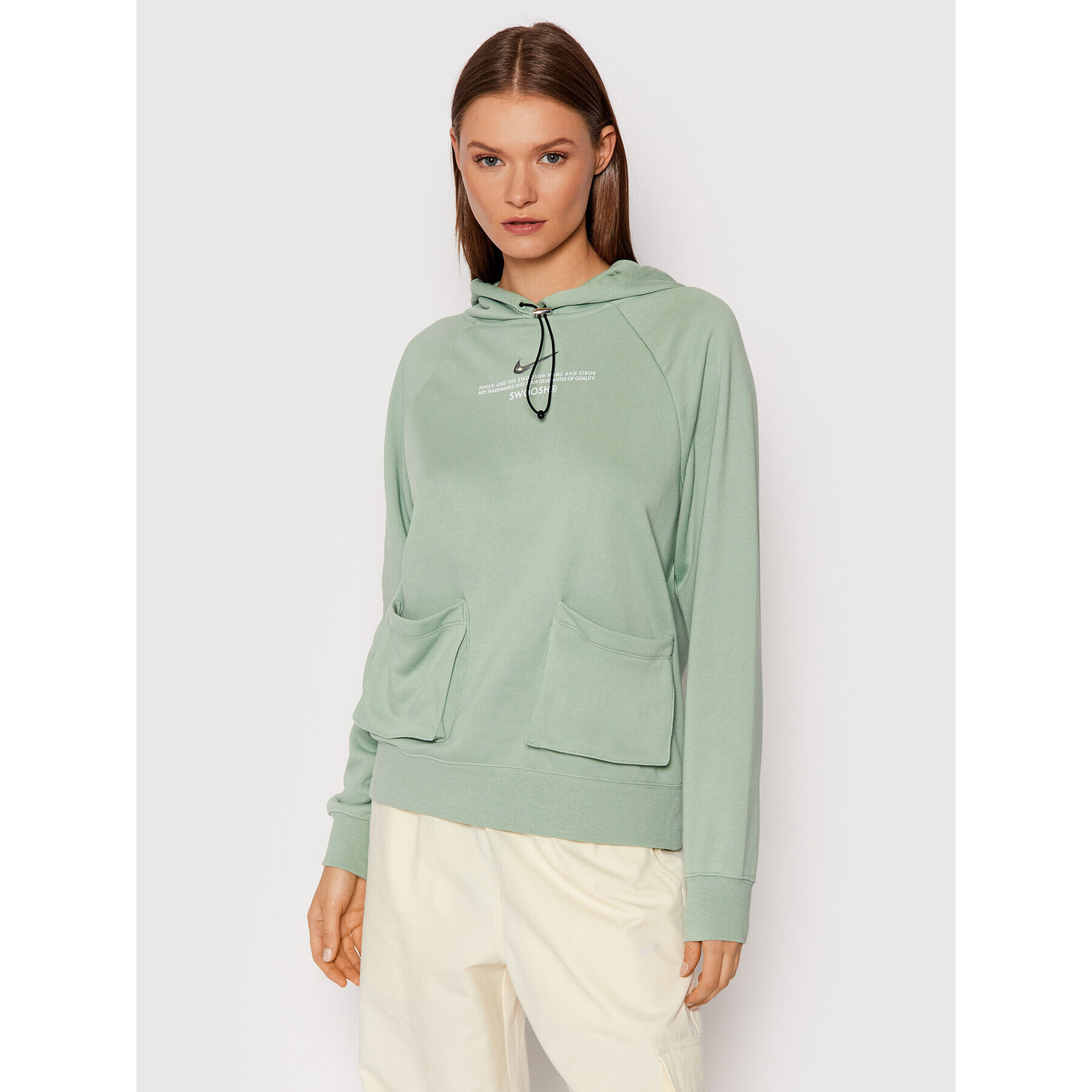 Nike Bluză Sportswear Swoosh CZ8896 Verde Oversize - Pled.ro