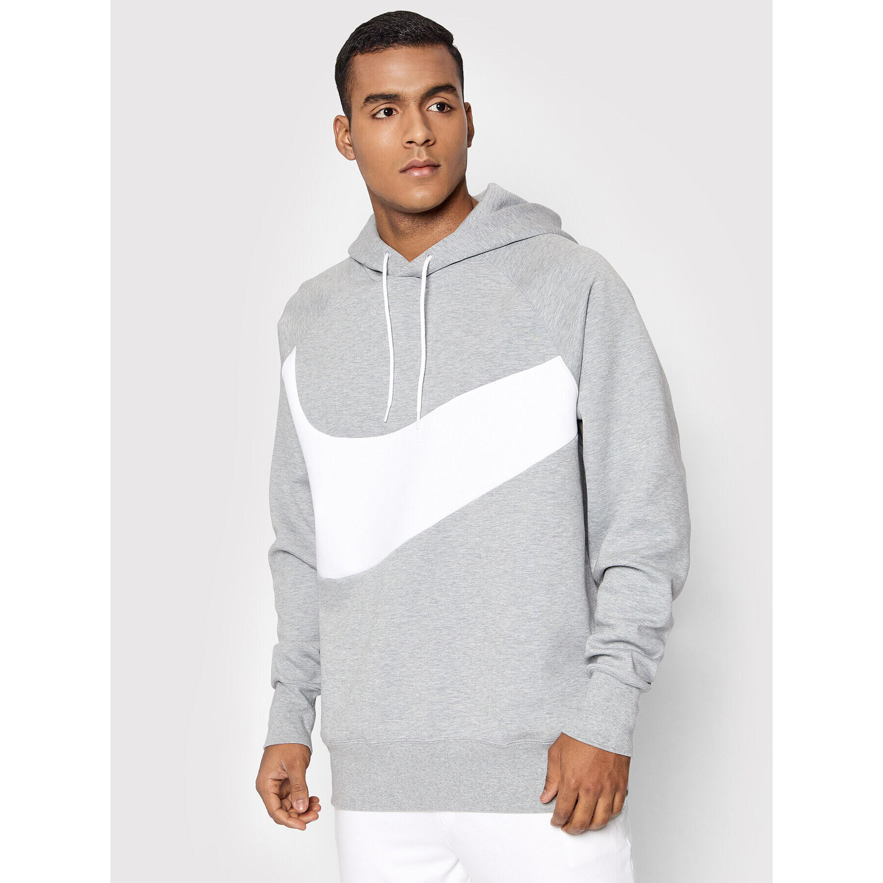 Nike Bluză Sportswear Swoosh DD8222 Gri Regular Fit - Pled.ro