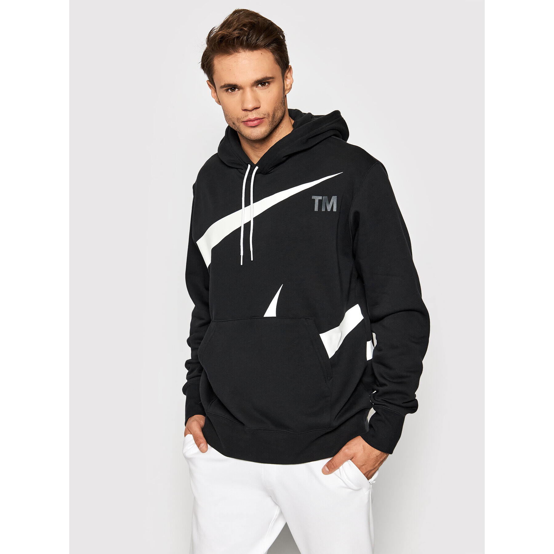 Nike Bluză Sportwear Swoosh DD6011 Negru Standard Fit - Pled.ro