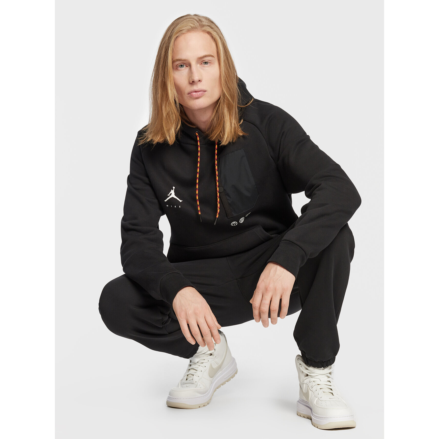 Nike Bluză Jumpman DJ0258 Negru Relaxed Fit - Pled.ro