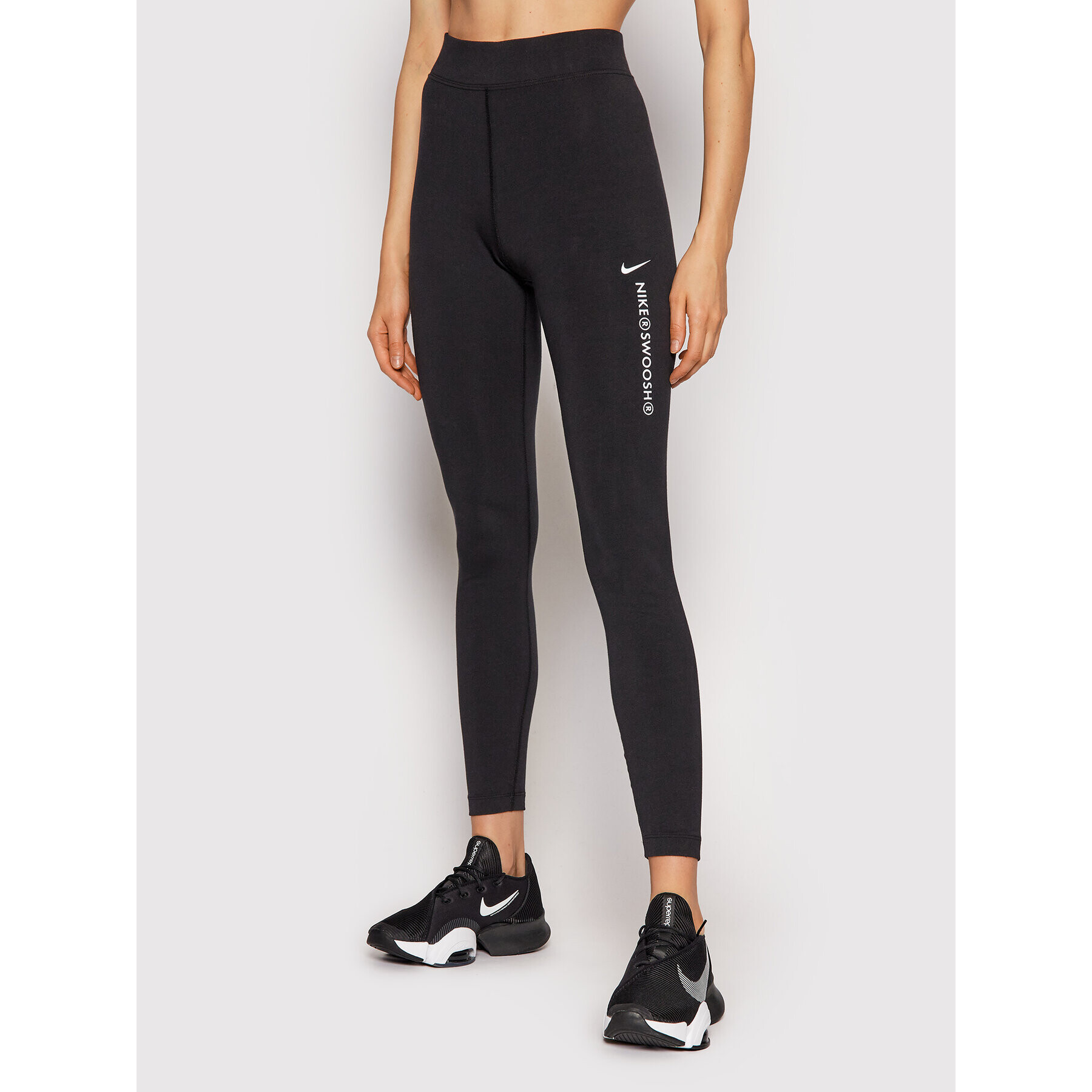 Nike Colanți Sportswear Swoosh CZ8901 Negru Tight Fit - Pled.ro