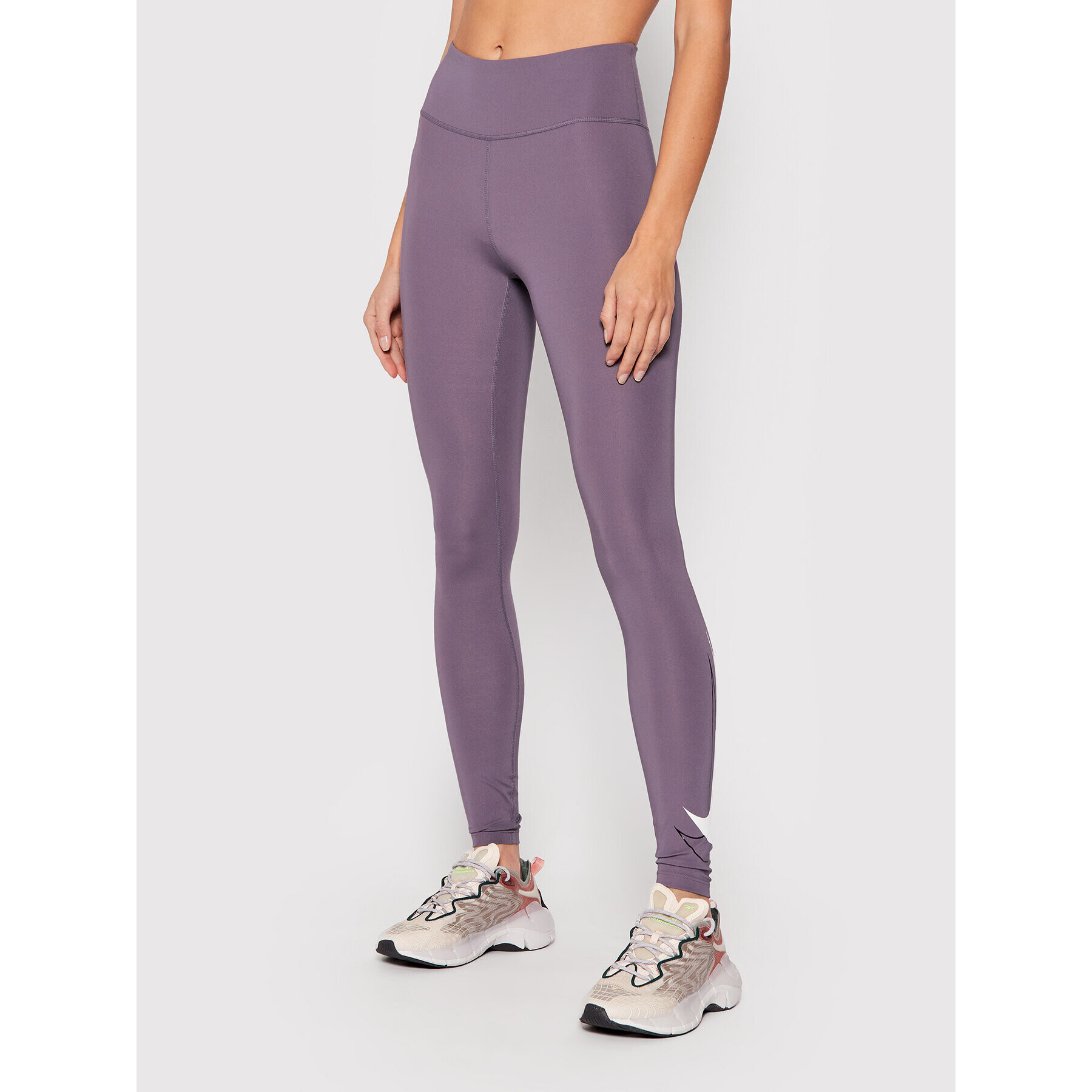 Nike Colanți Dri-Fit Swoosh Run DD5278 Violet Slim Fit - Pled.ro