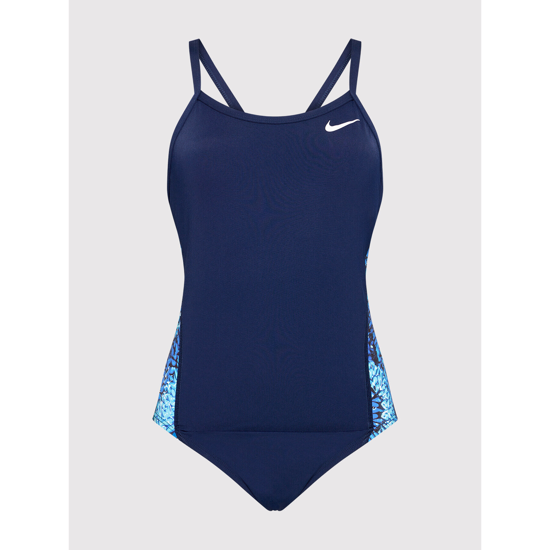 Nike Costum de baie Hydrastrong Multiple Print Racerback NESSB015 Bleumarin - Pled.ro