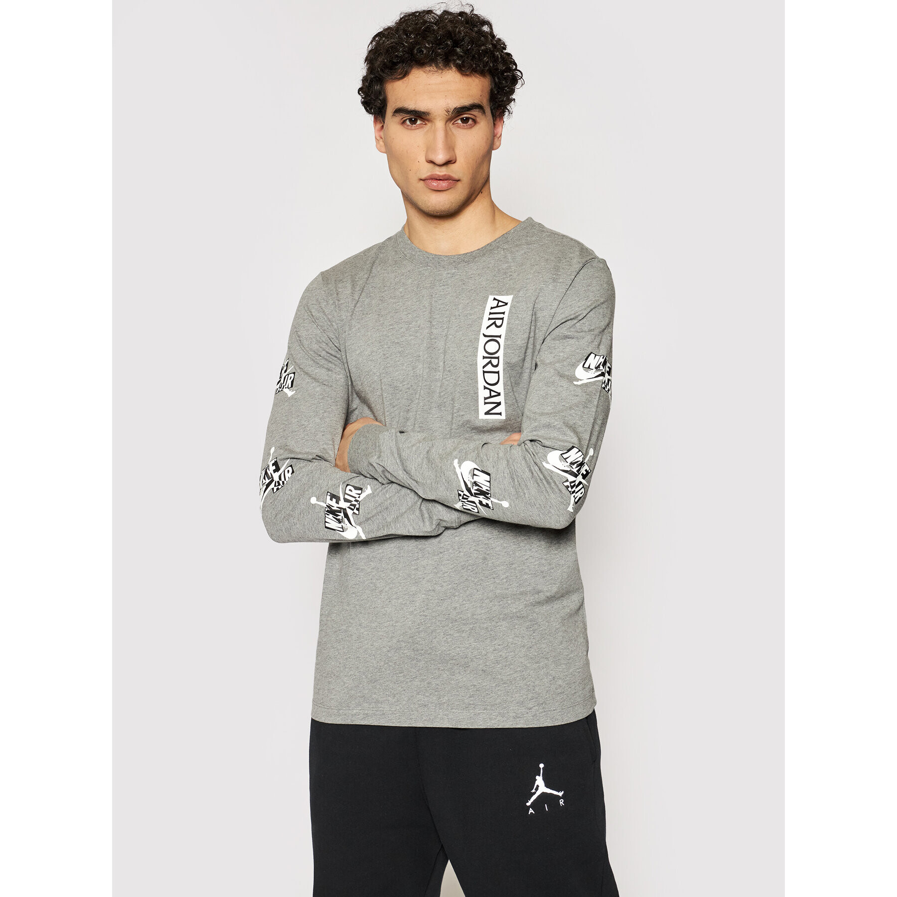 Nike Longsleeve Air Jordan CN3504 Gri Standard Fit - Pled.ro