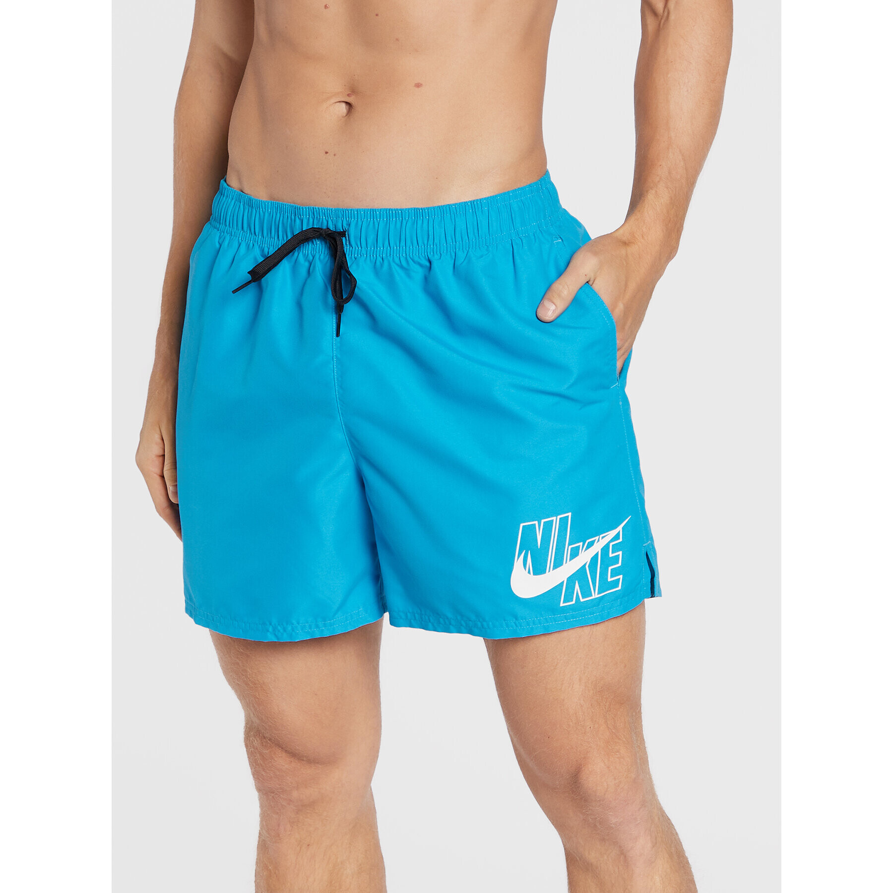 Nike Pantaloni scurți pentru înot Logo Lap 5 NESSA566 Albastru Regular Fit - Pled.ro