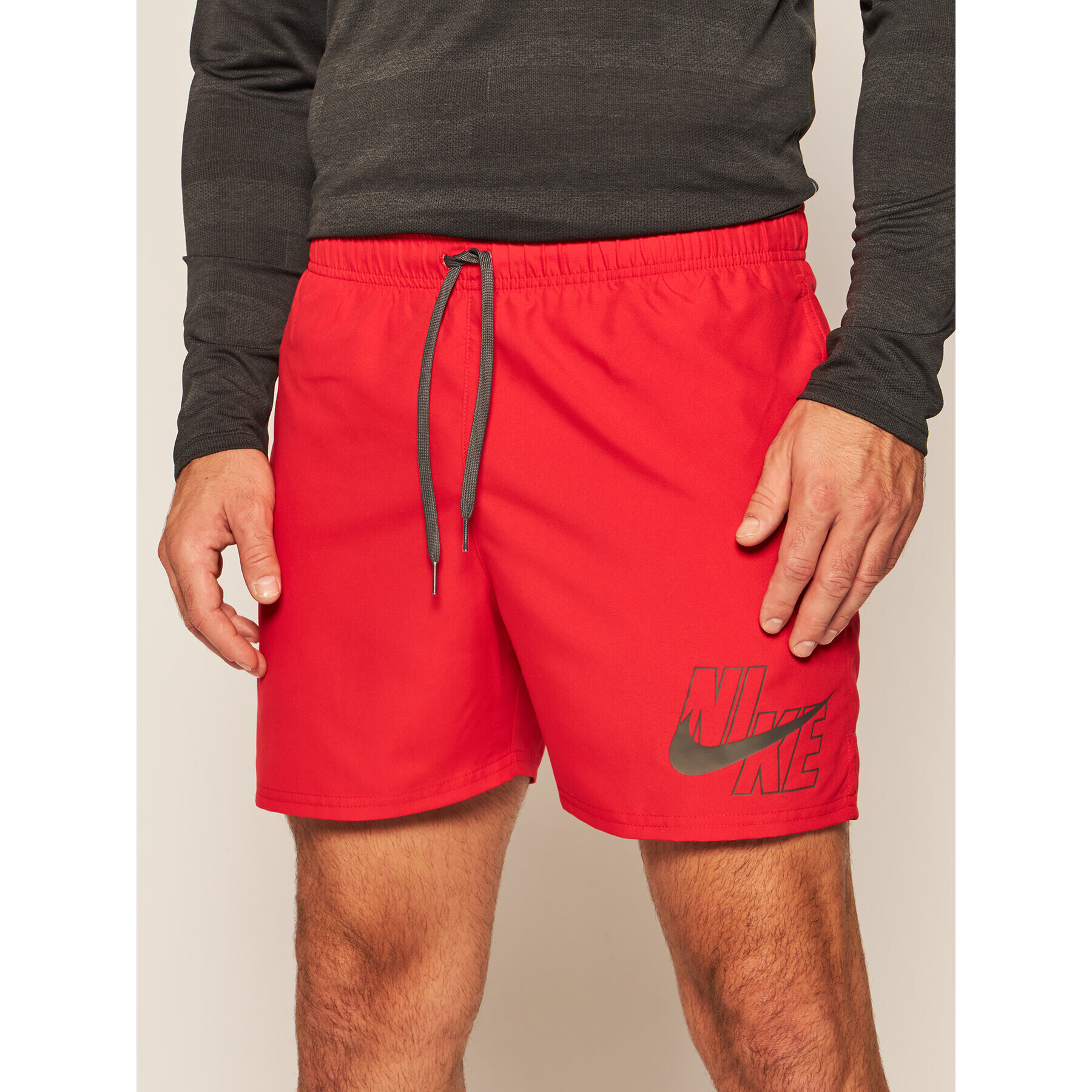 Nike Pantaloni scurți pentru înot Logo Lap 5 NESSA566 Roșu Standard Fit - Pled.ro