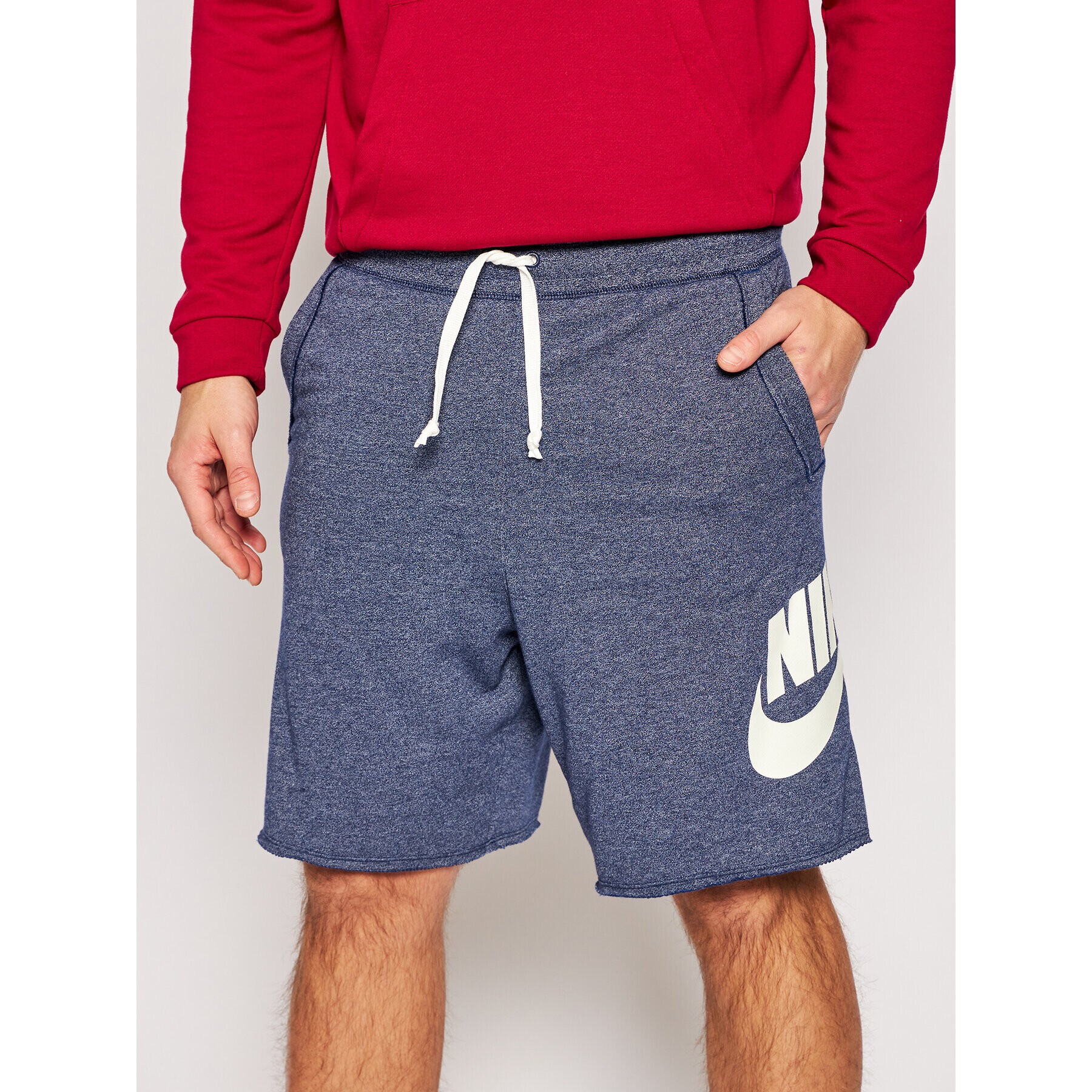 Nike Pantaloni scurți sport Sportswear Alumni AR2375 Bleumarin Loose Fit - Pled.ro