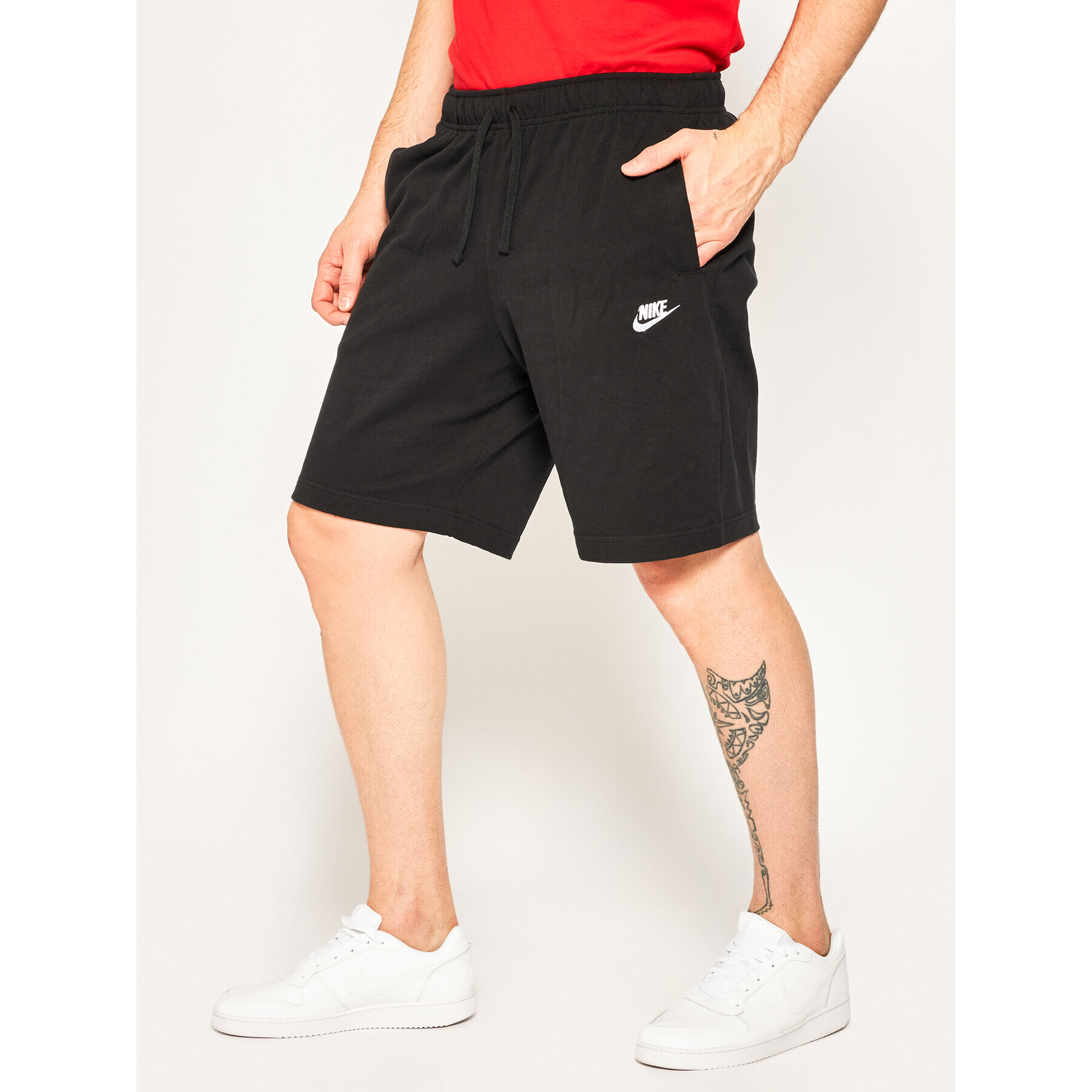 Nike Pantaloni scurți sport Sportswear Club Fleece BV2772 Negru Standard Fit - Pled.ro