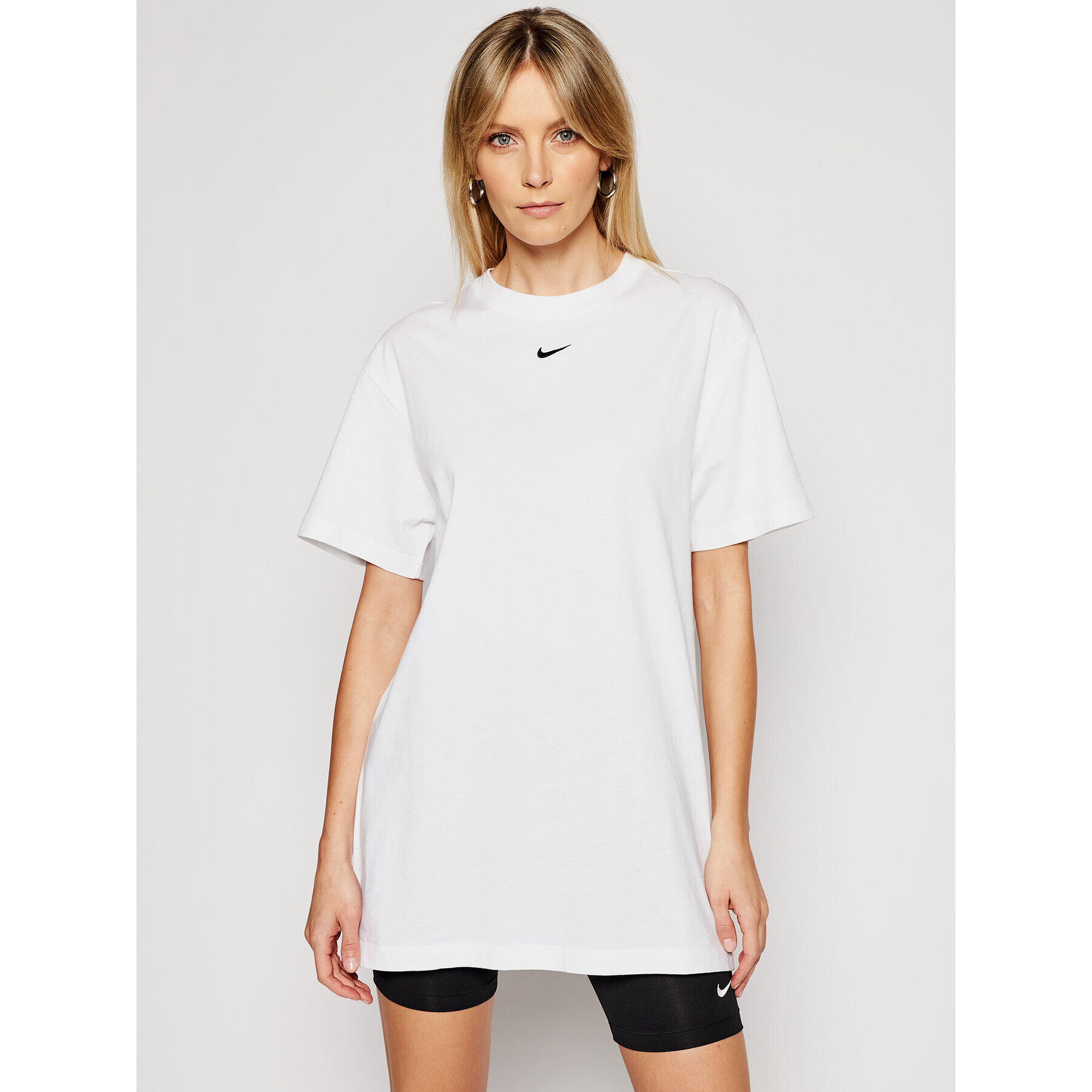 Nike Rochie de zi Sportswear Essential CJ2242 Alb Loose Fit - Pled.ro