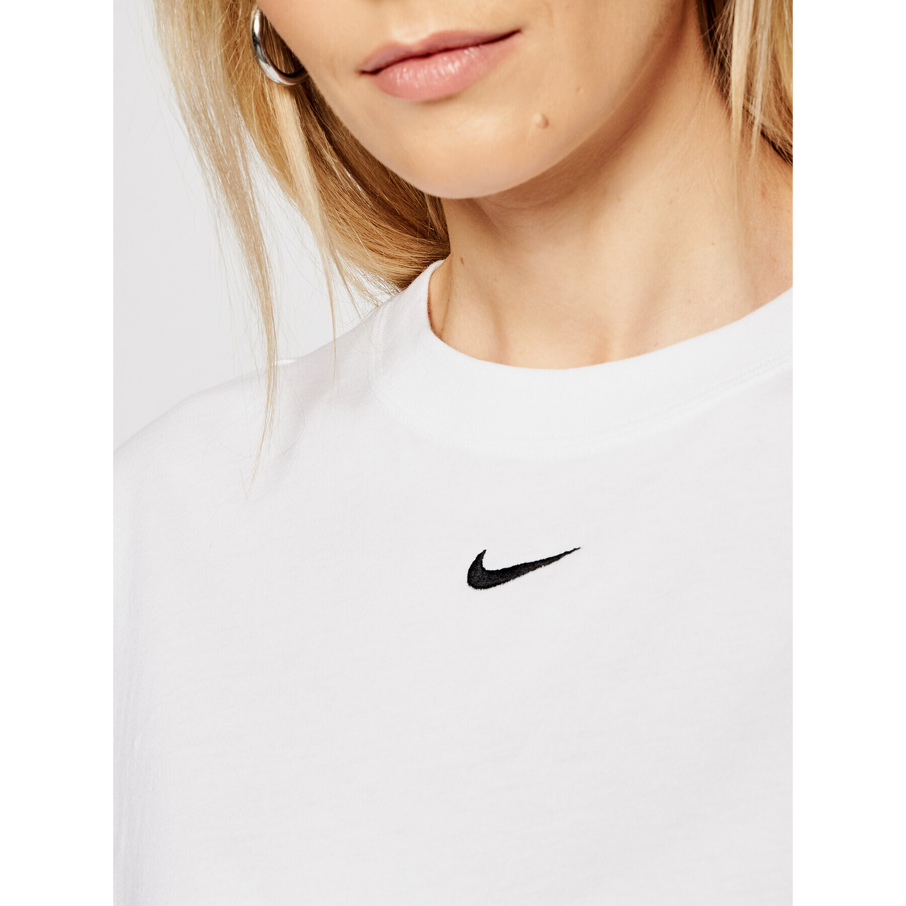 Nike Rochie de zi Sportswear Essential CJ2242 Alb Loose Fit - Pled.ro