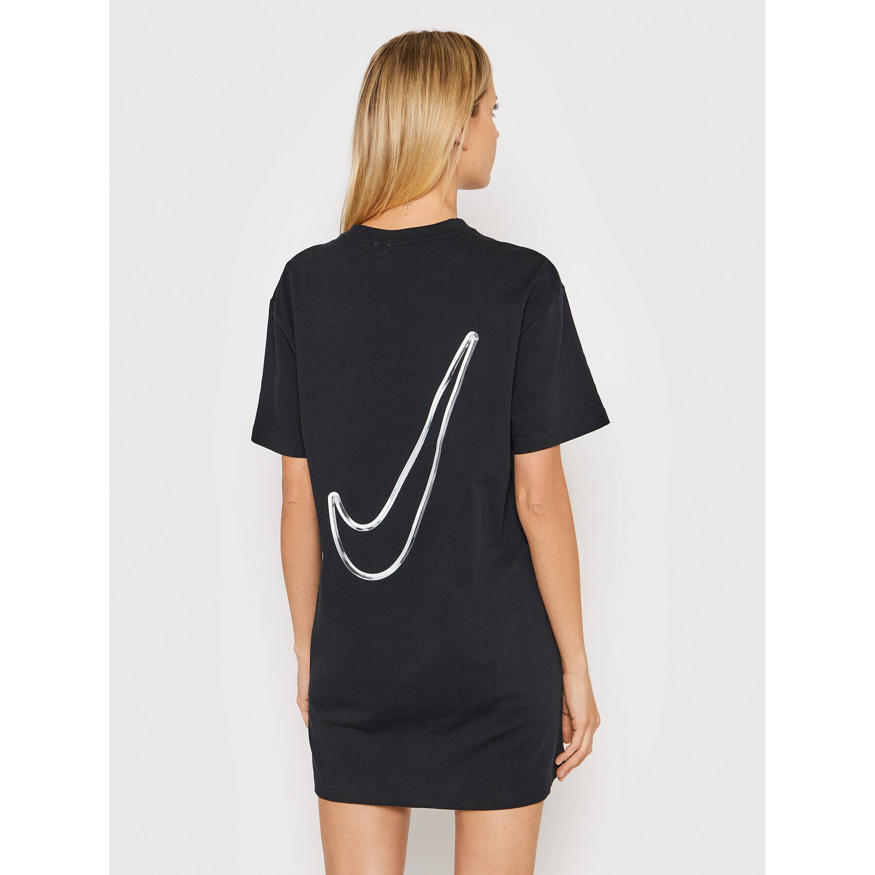 Nike Rochie de zi Sportswear Swoosh CZ9406 Negru Loose Fit - Pled.ro