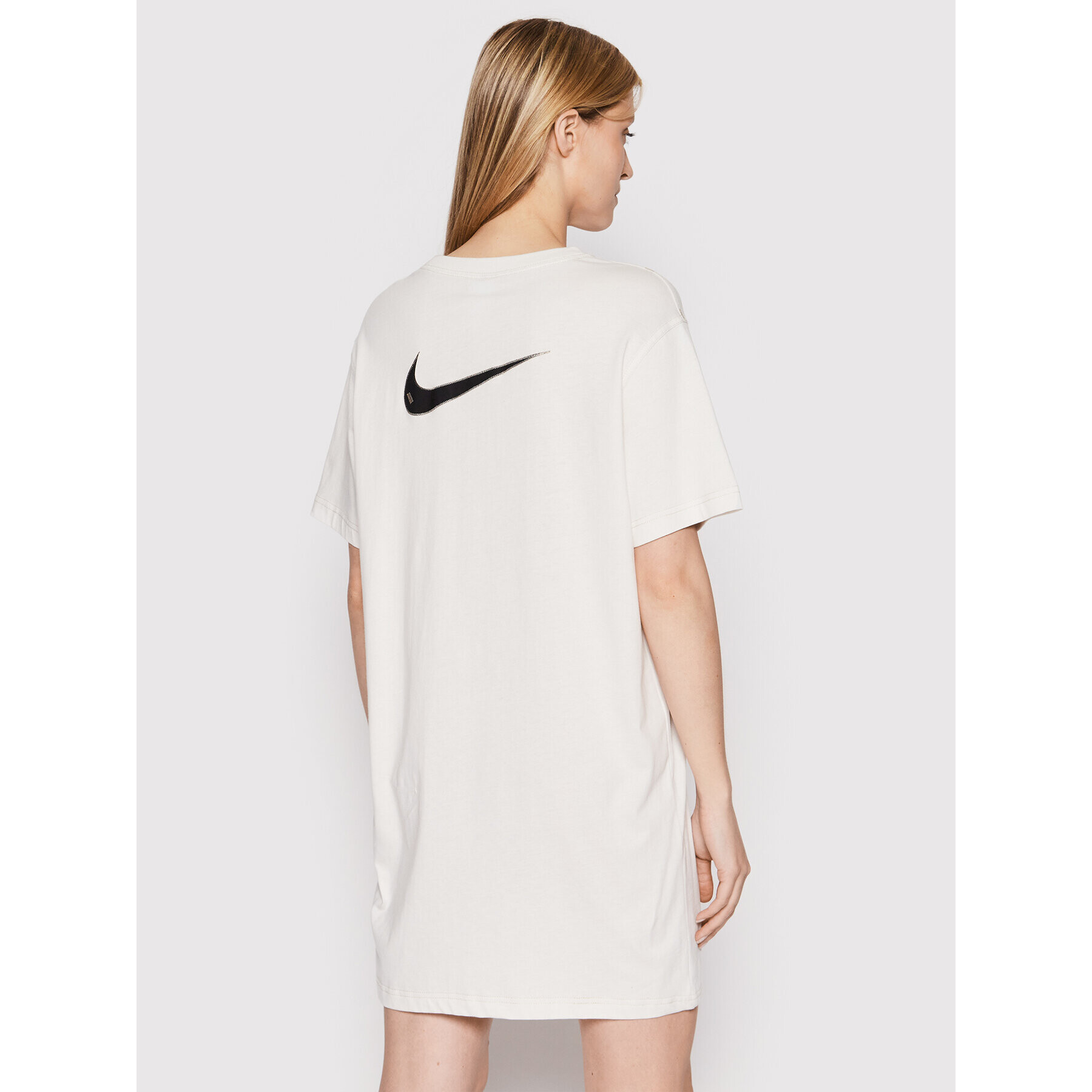 Nike Rochie de zi Sportswear Swoosh DM6191 Bej Oversize - Pled.ro