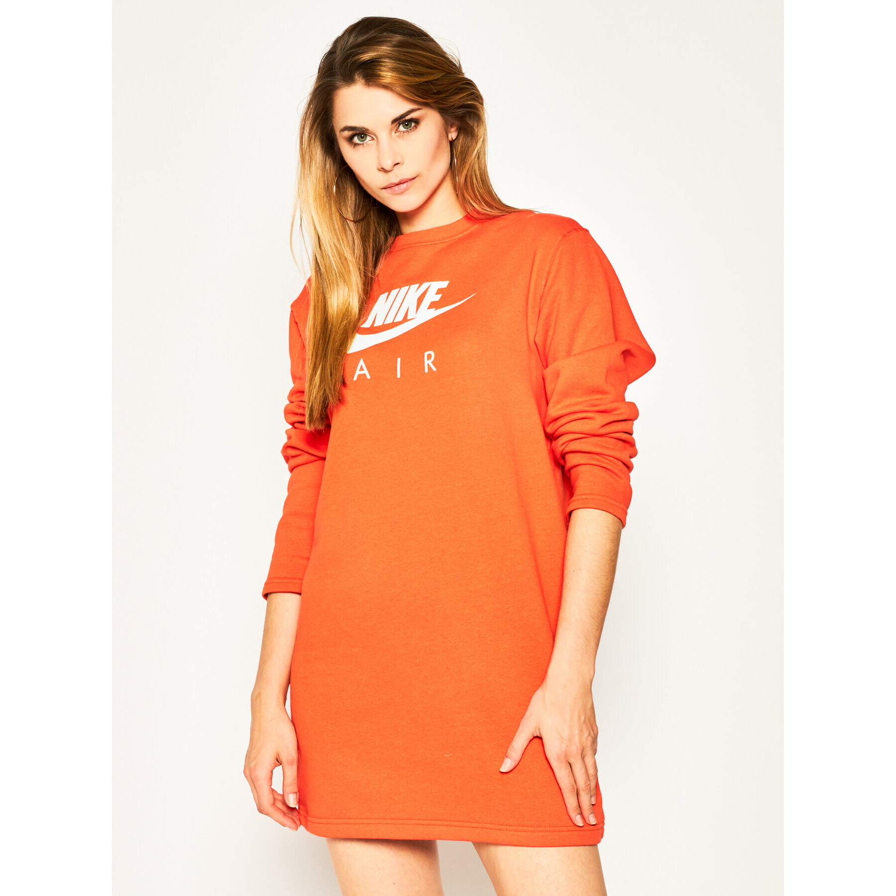 Nike Rochie tricotată Nsw Air BV5134 Portocaliu Loose Fit - Pled.ro