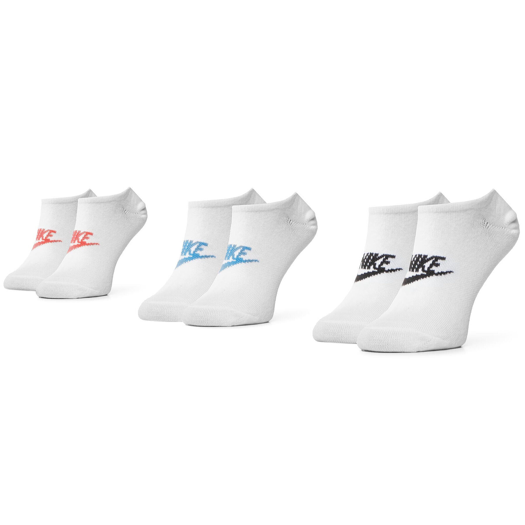 Nike Set de 3 perechi de șosete joase unisex SK0111 911 Alb - Pled.ro