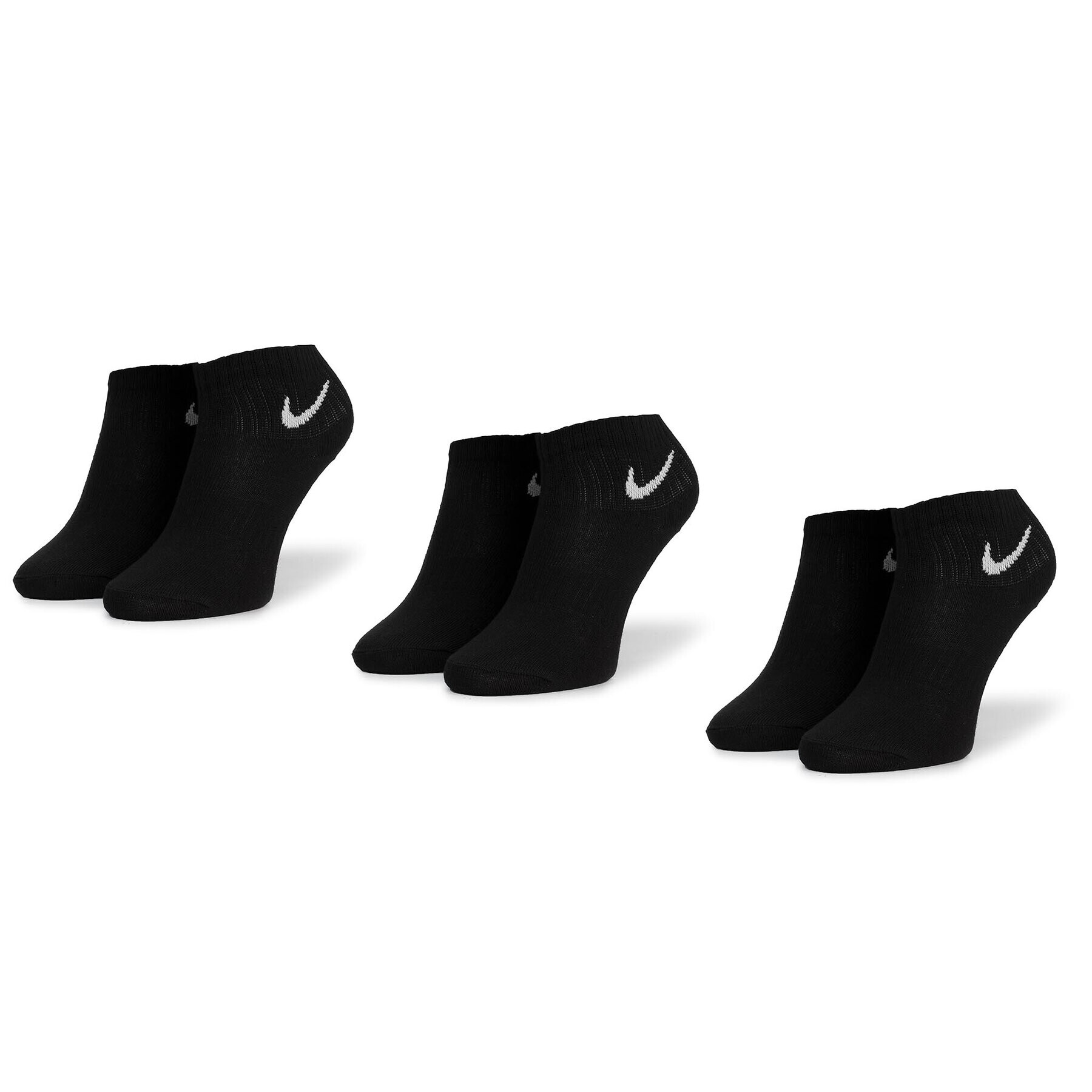 Nike Set de 3 perechi de șosete joase unisex SX7677 010 Negru - Pled.ro