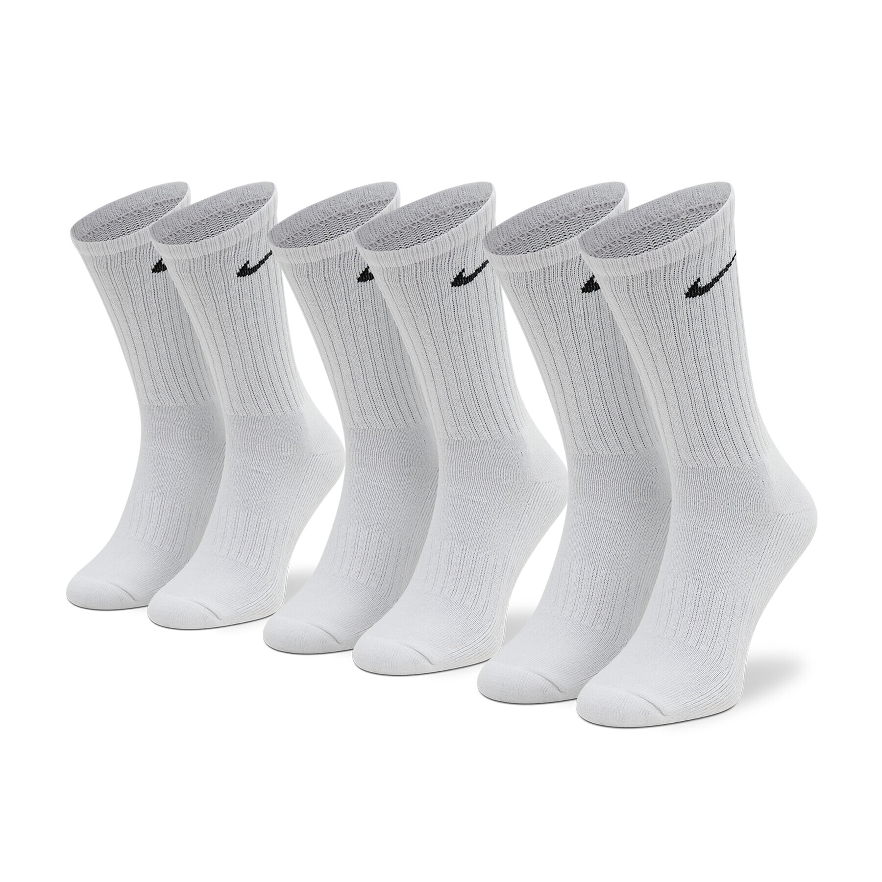 Nike Set de 3 perechi de șosete lungi pentru bărbați SX4508-101 Alb - Pled.ro