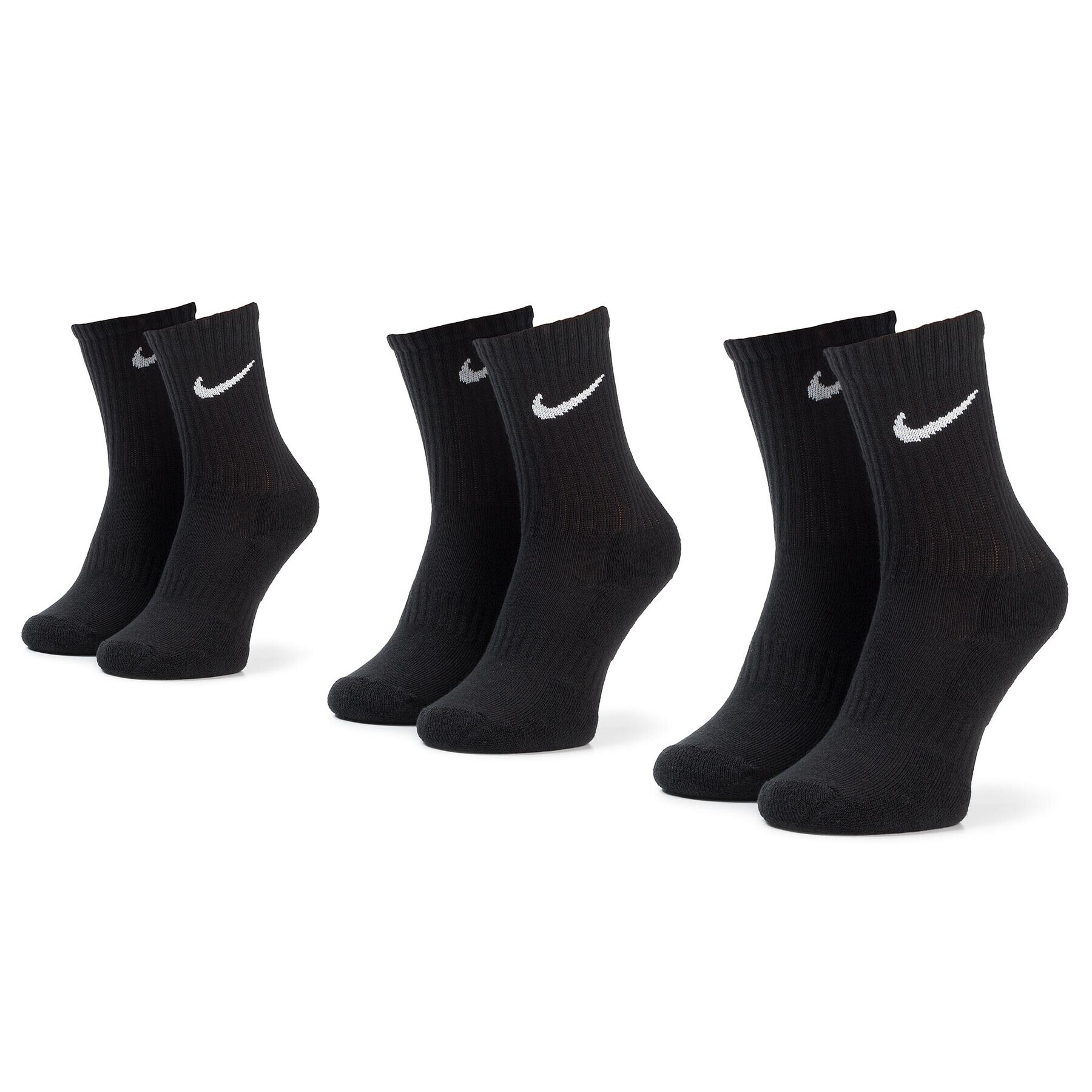 Nike Set de 3 perechi de șosete lungi pentru copii SX7664 010 Negru - Pled.ro