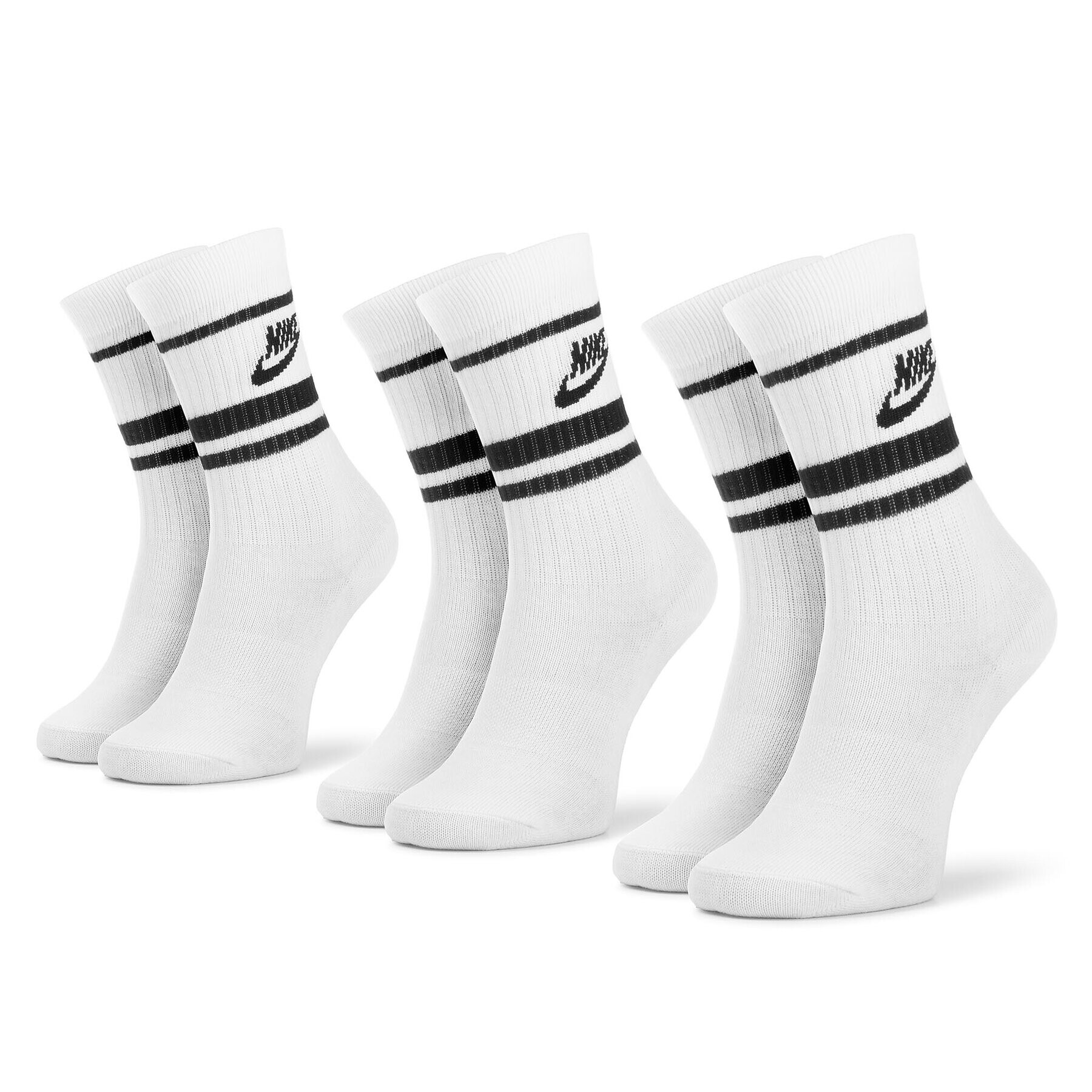 Nike Set de 3 perechi de șosete medii unisex CQ0301 103 Alb - Pled.ro