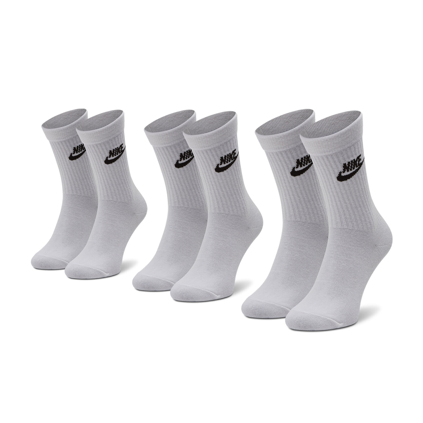 Nike Set de 3 perechi de șosete medii unisex SK0109 100 Alb - Pled.ro