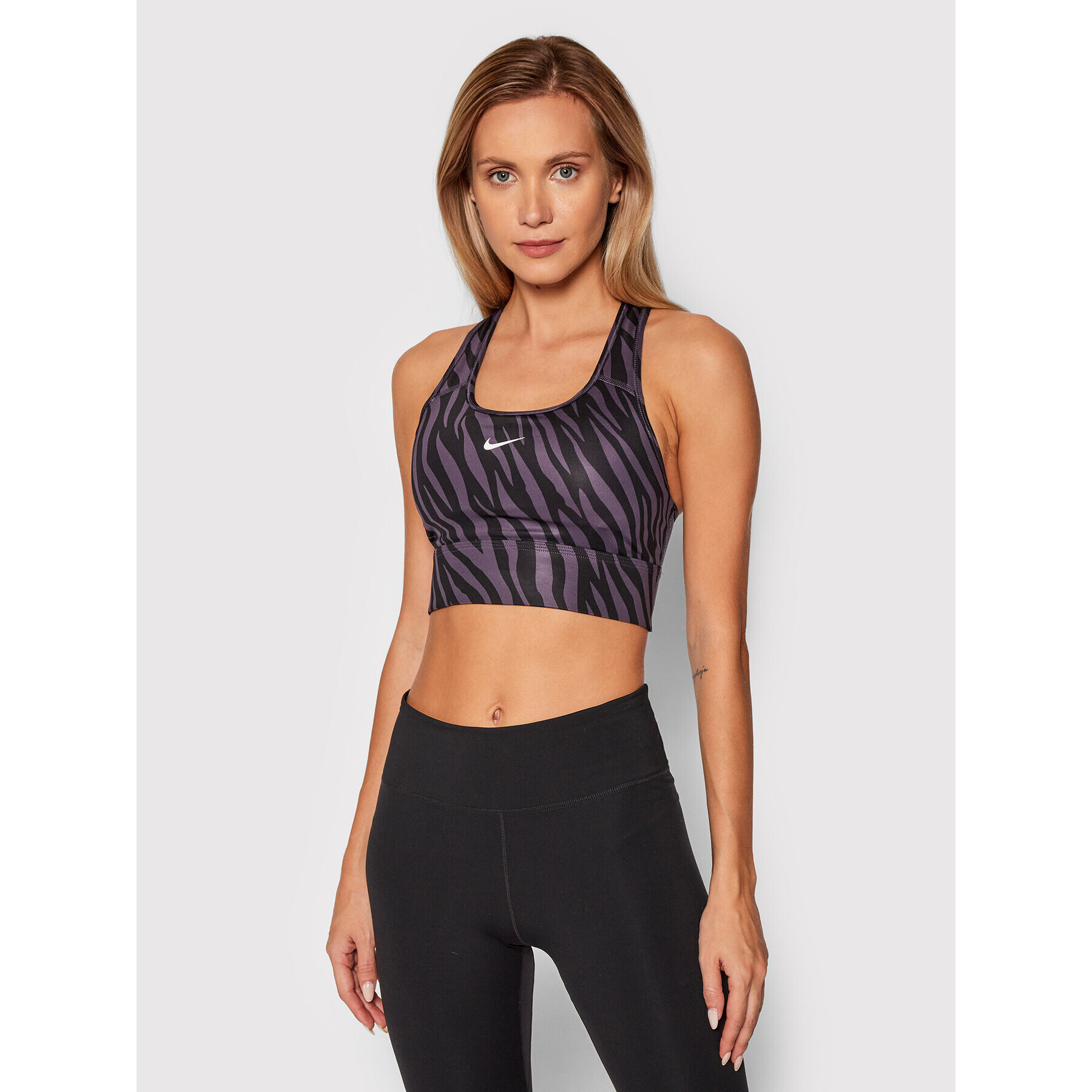 Nike Sutien sport Dri-Fit Swoosh Icon Clash CZ7208 Violet - Pled.ro