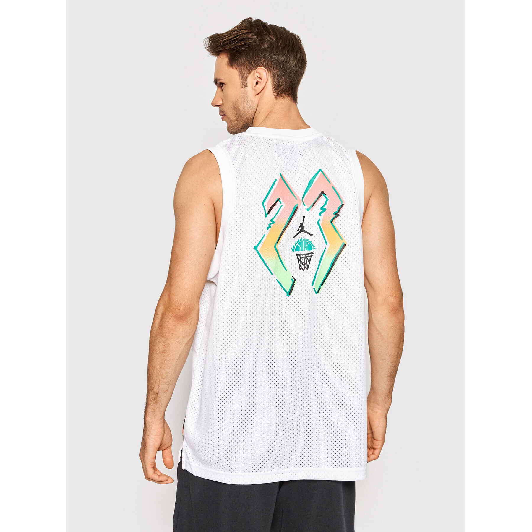 Nike Tank top Air Jordan CZ4859 Alb Regular Fit - Pled.ro