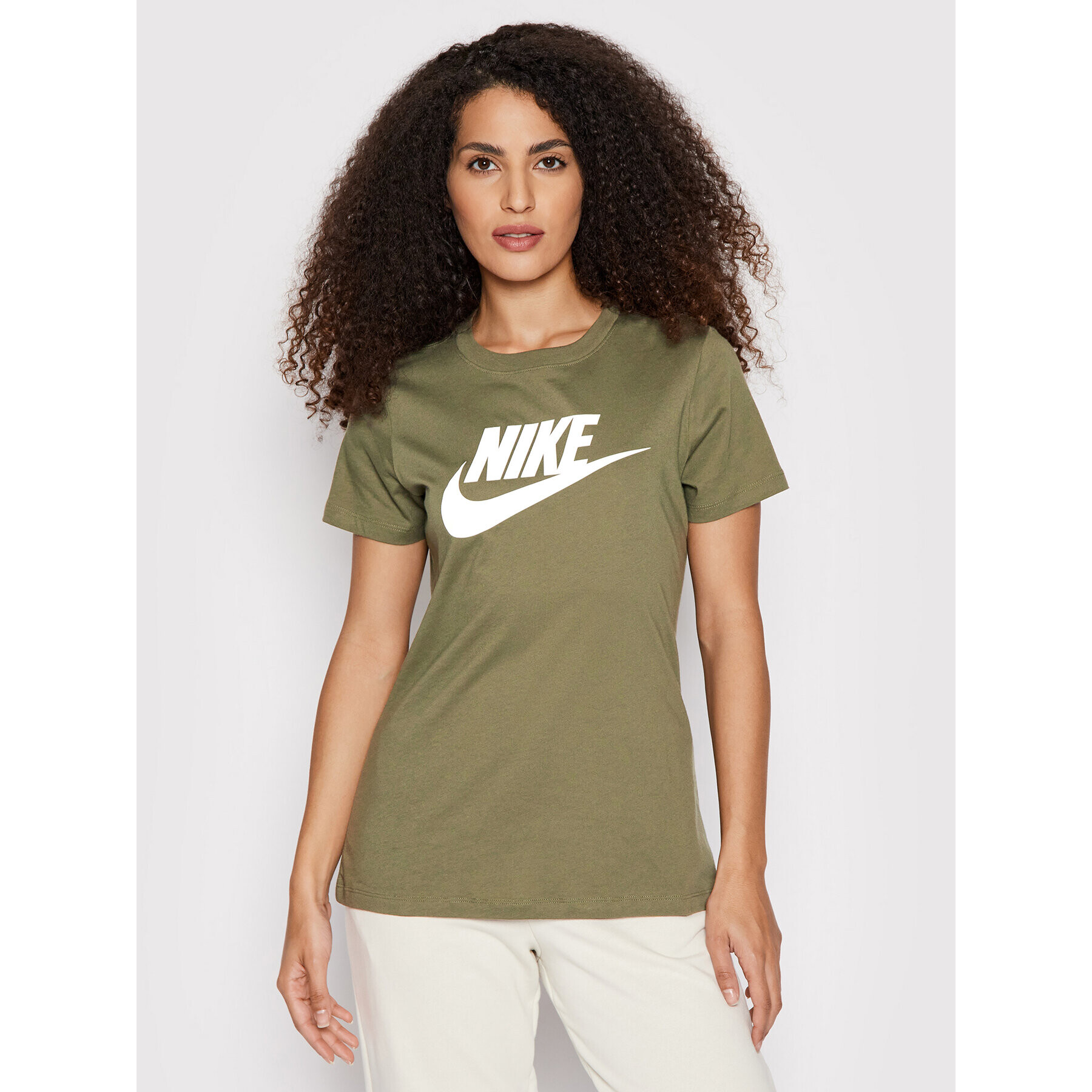 Nike Tricou Essential BV6169 Verde Regular Fit - Pled.ro