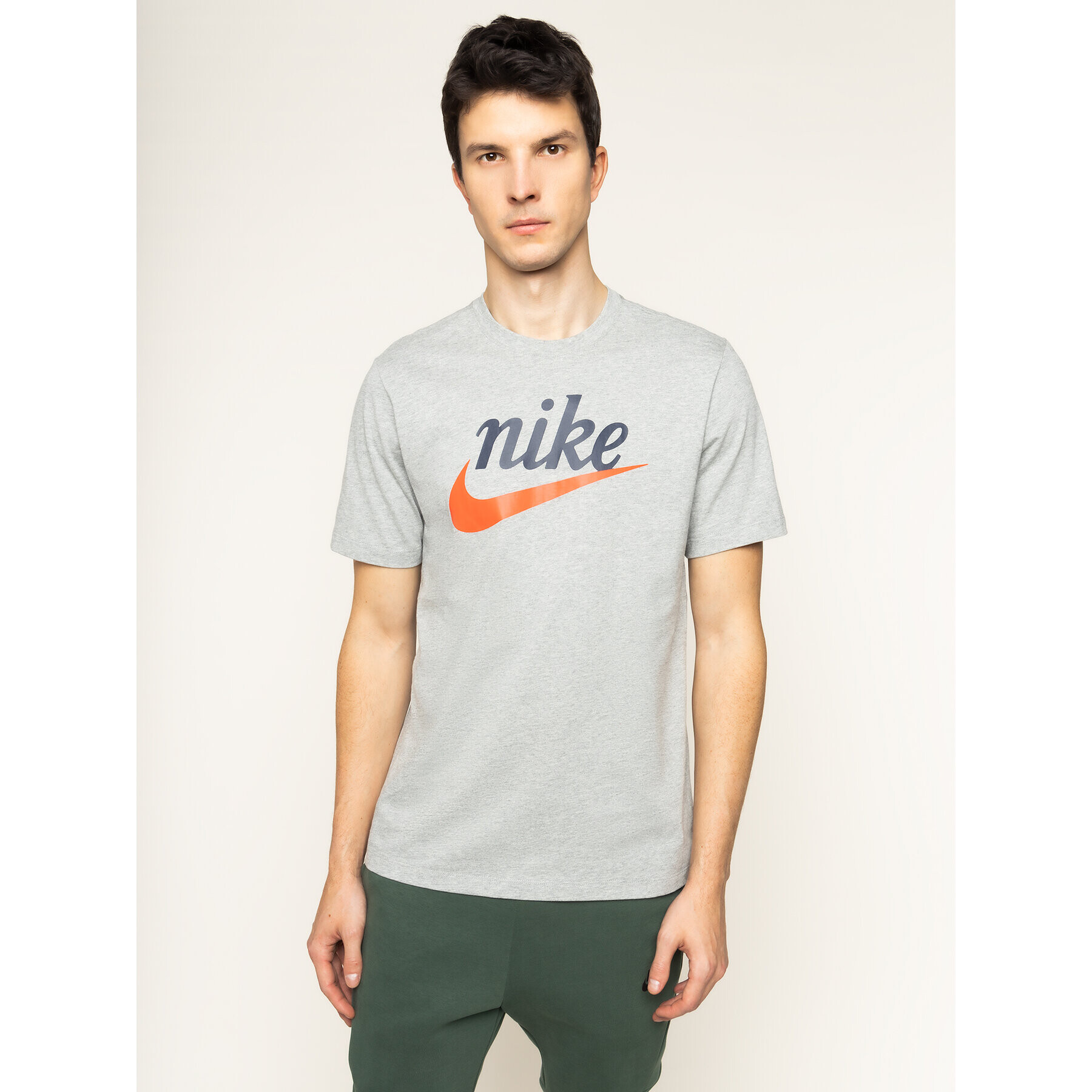 Nike Tricou Heritage BV7678 Gri Standard Fit - Pled.ro