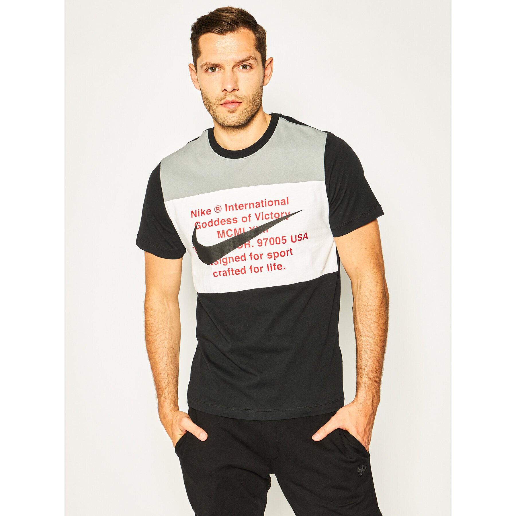 Nike Tricou Nsw Swoosh CU9736 Colorat Standard Fit - Pled.ro