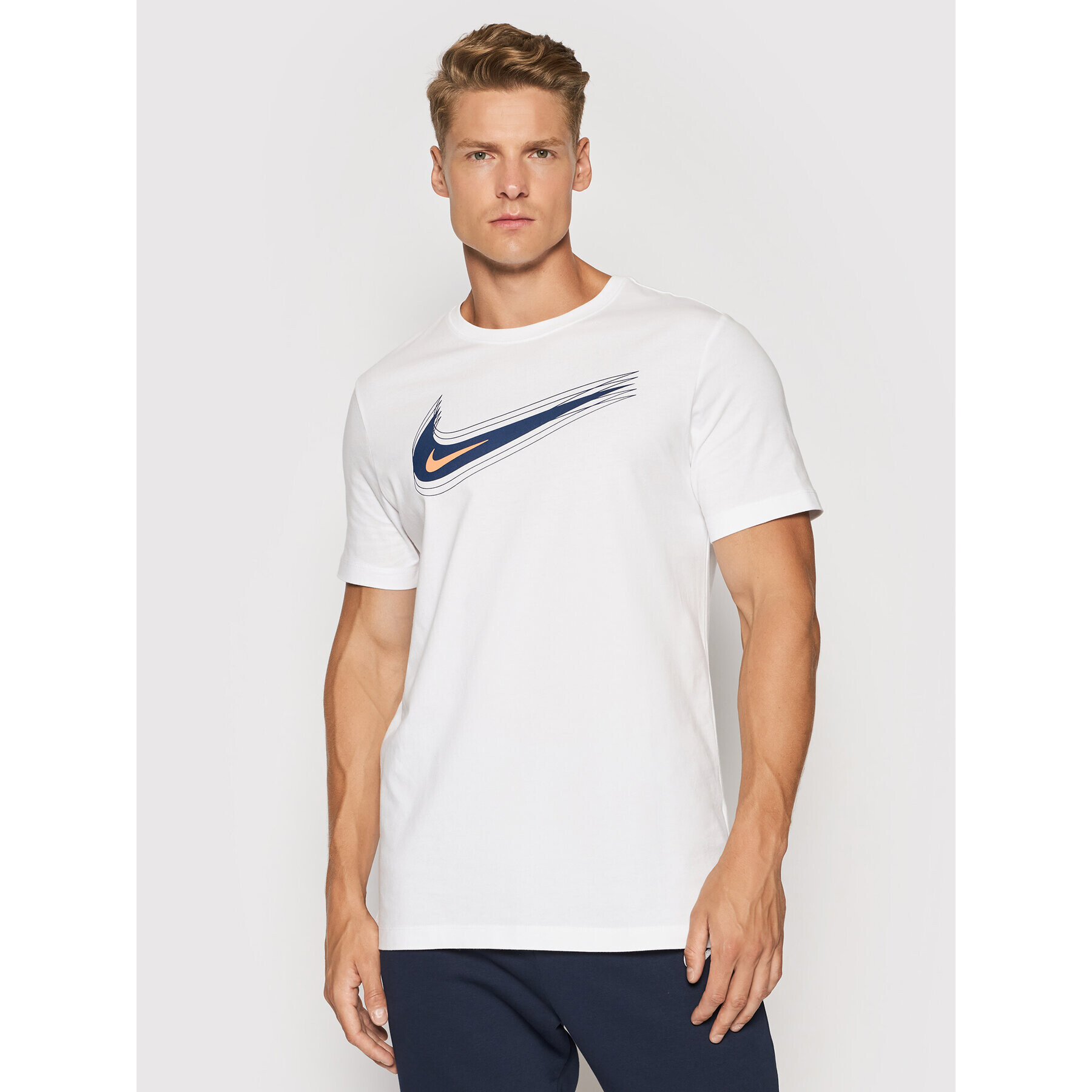 Nike Tricou Nsw Swoosh DB6470 Alb Standard Fit - Pled.ro