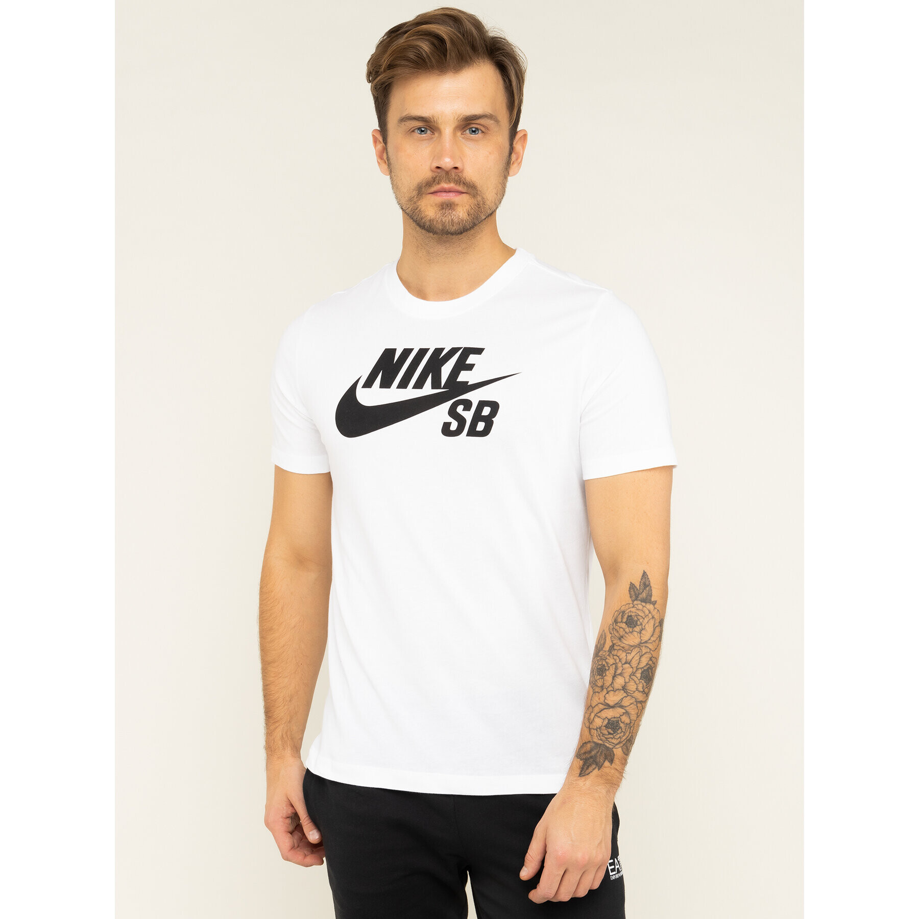 Nike Tricou SB Dry Defect Logo AR4209 Alb Standard Fit - Pled.ro