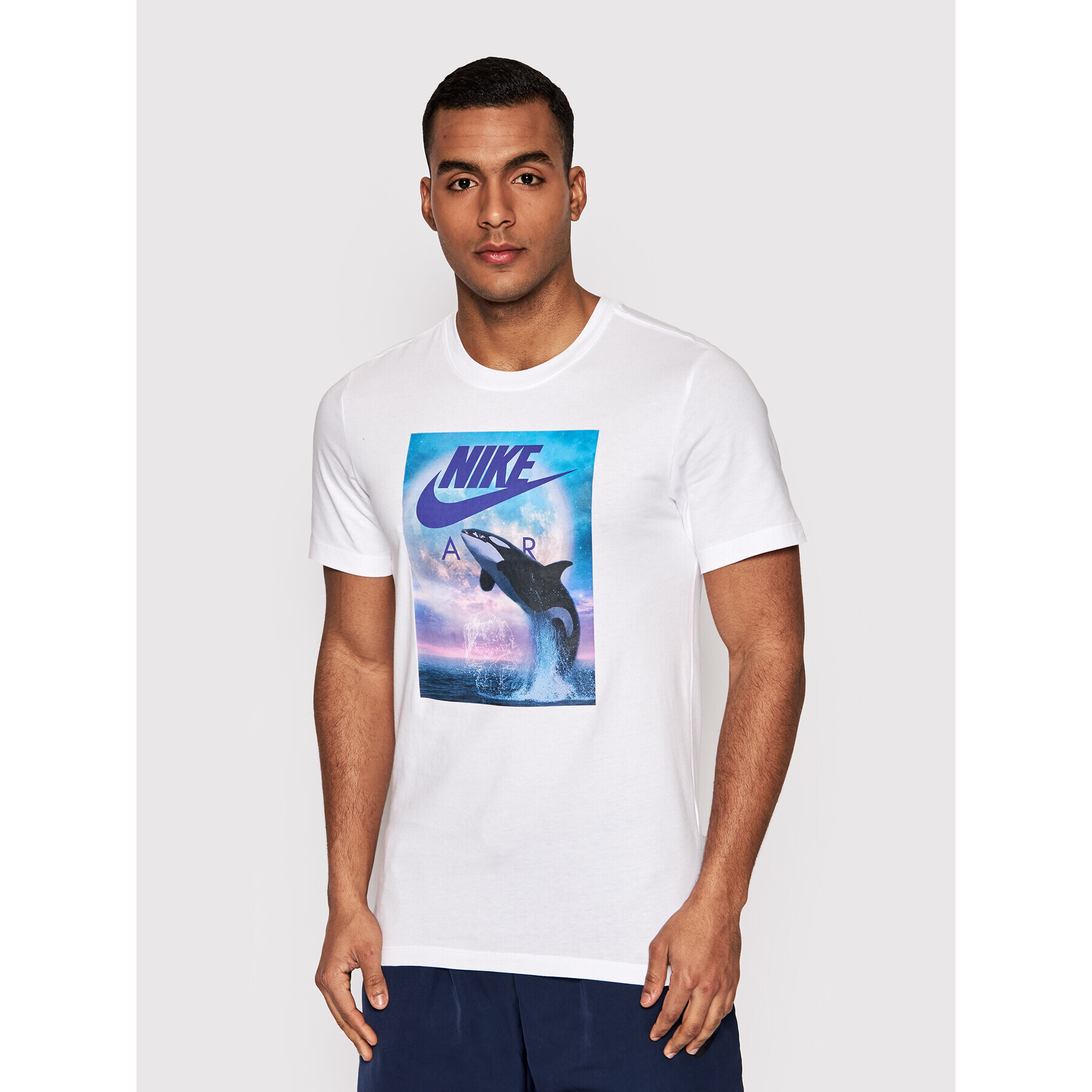 Nike Tricou Sportswear DN5196 Alb Regular Fit - Pled.ro