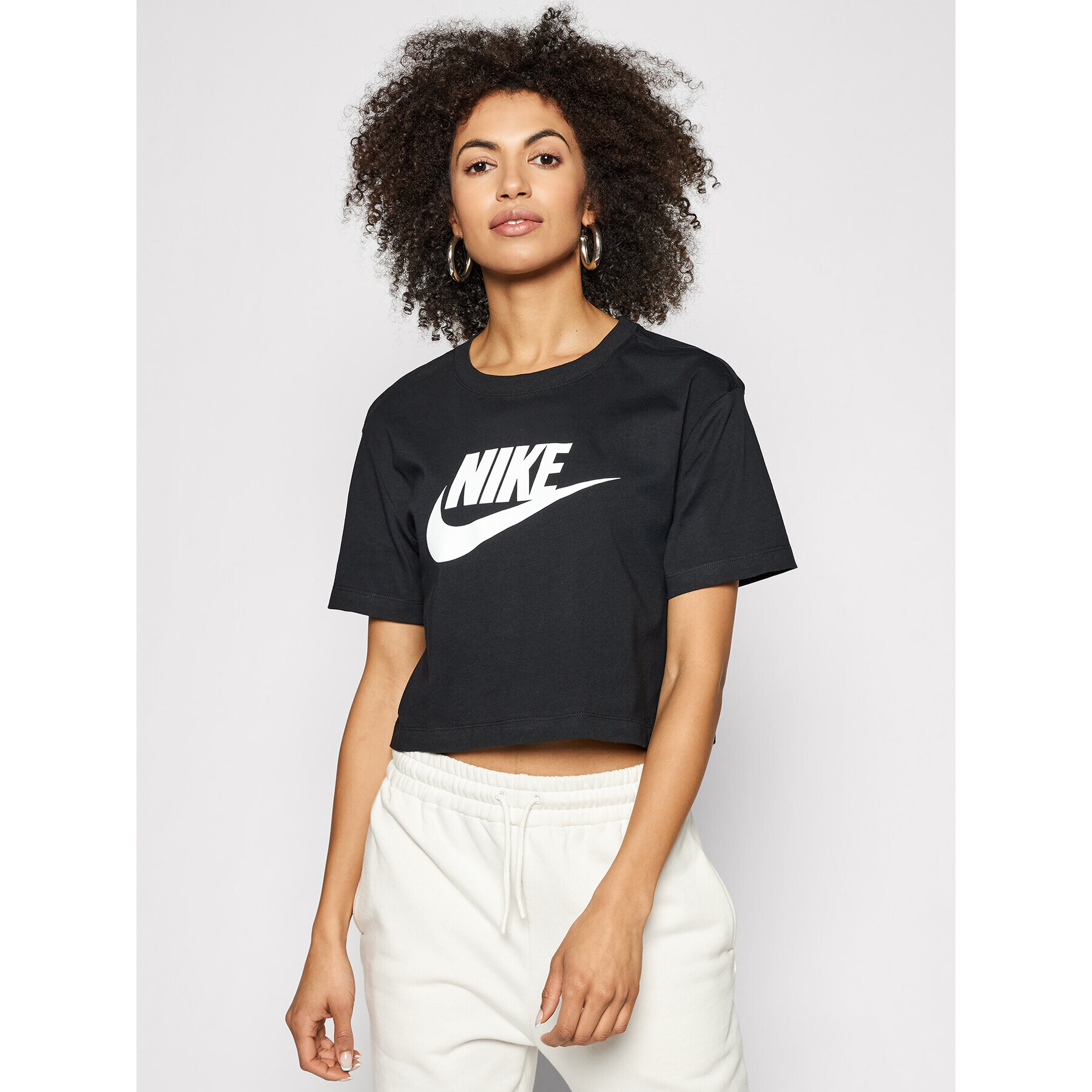 Nike Tricou Sportswear Essential BV6175 Negru Loose Fit - Pled.ro