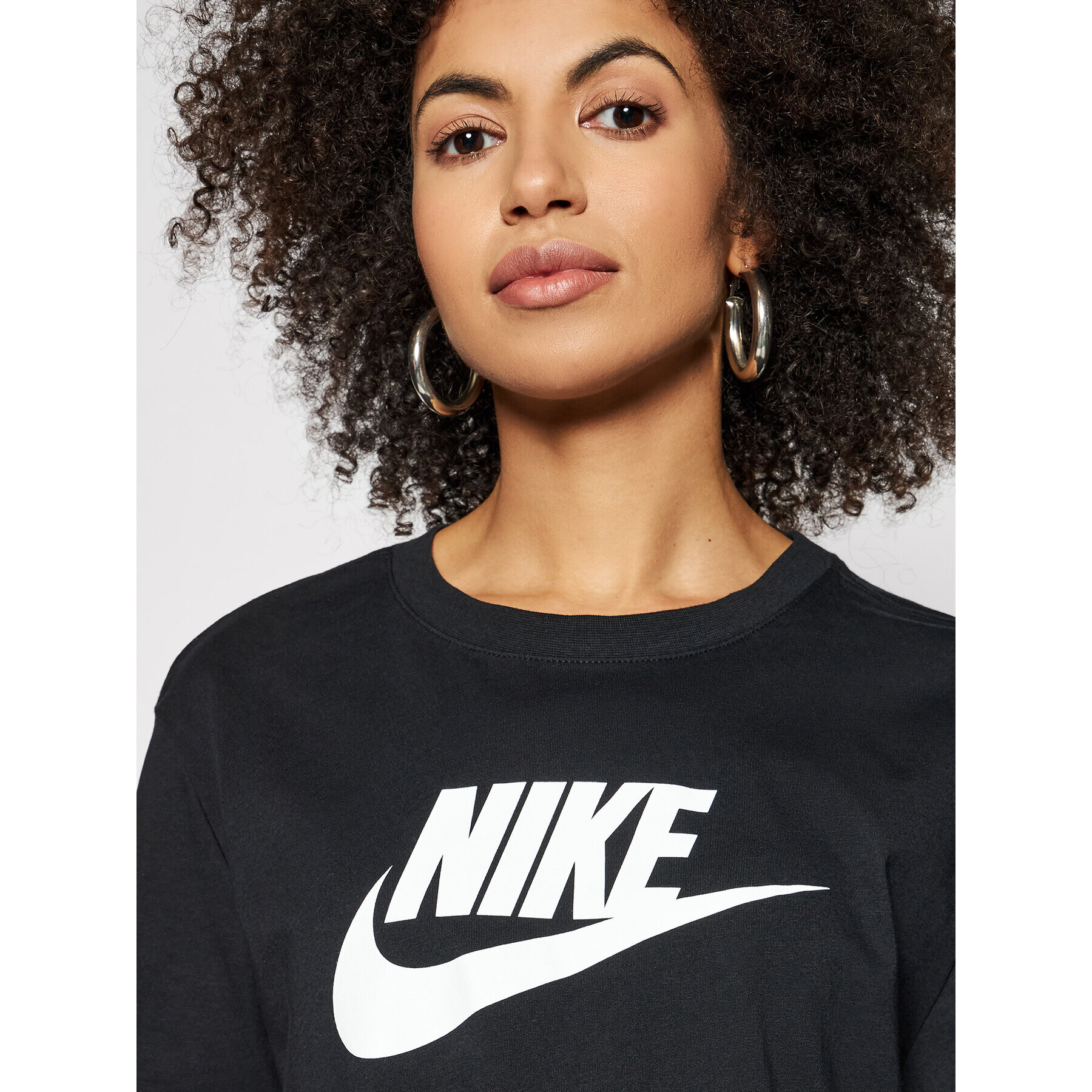 Nike Tricou Sportswear Essential BV6175 Negru Loose Fit - Pled.ro