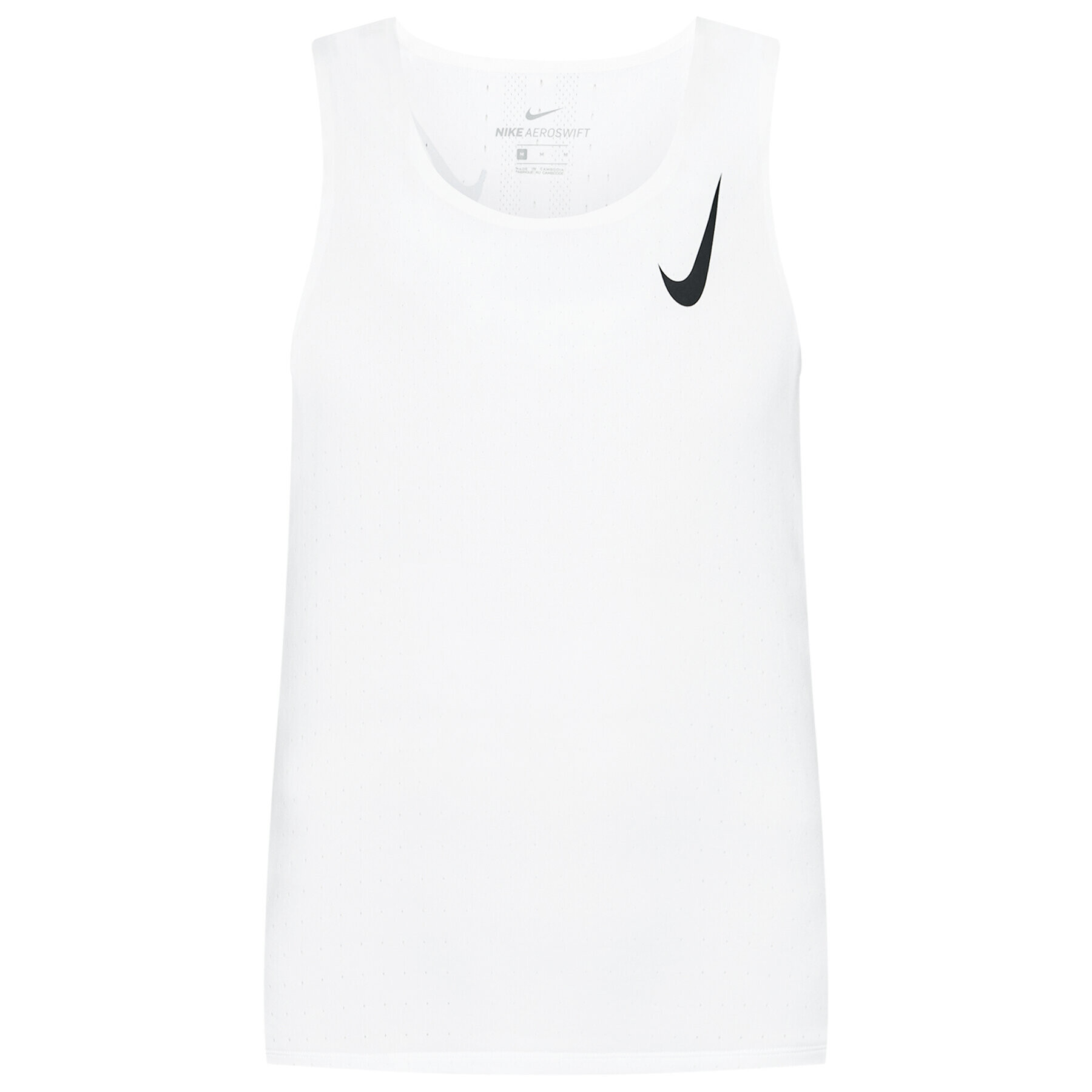 Nike Tricou tehnic Aeroswift Singlet CJ7835 Alb Slim Fit - Pled.ro